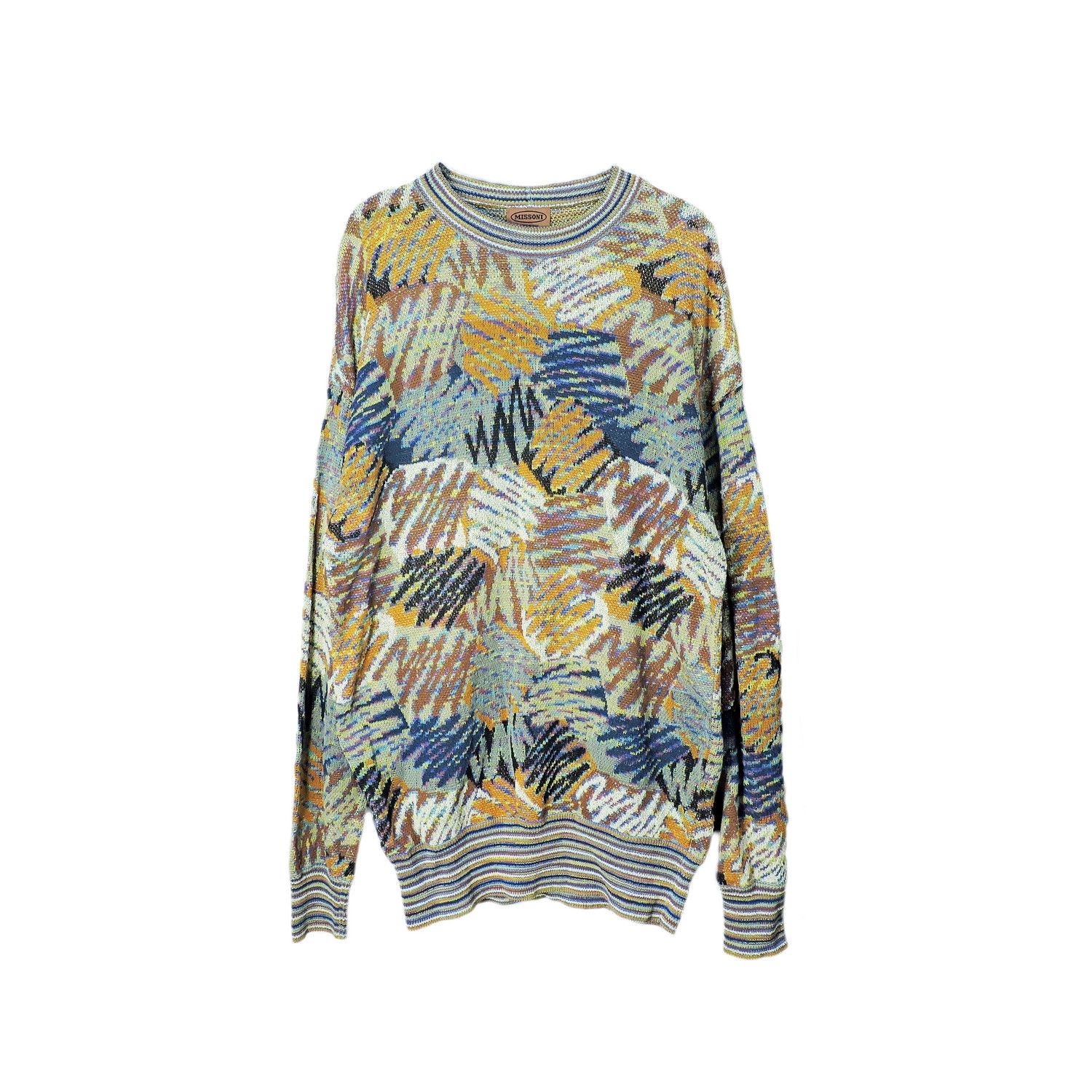Missoni MISSONI GEOMETRIC SHAPES ZIG-ZAGS WAVES KNIT SWEATER Size US M / EU 48-50 / 2 - 1 Thumbnail