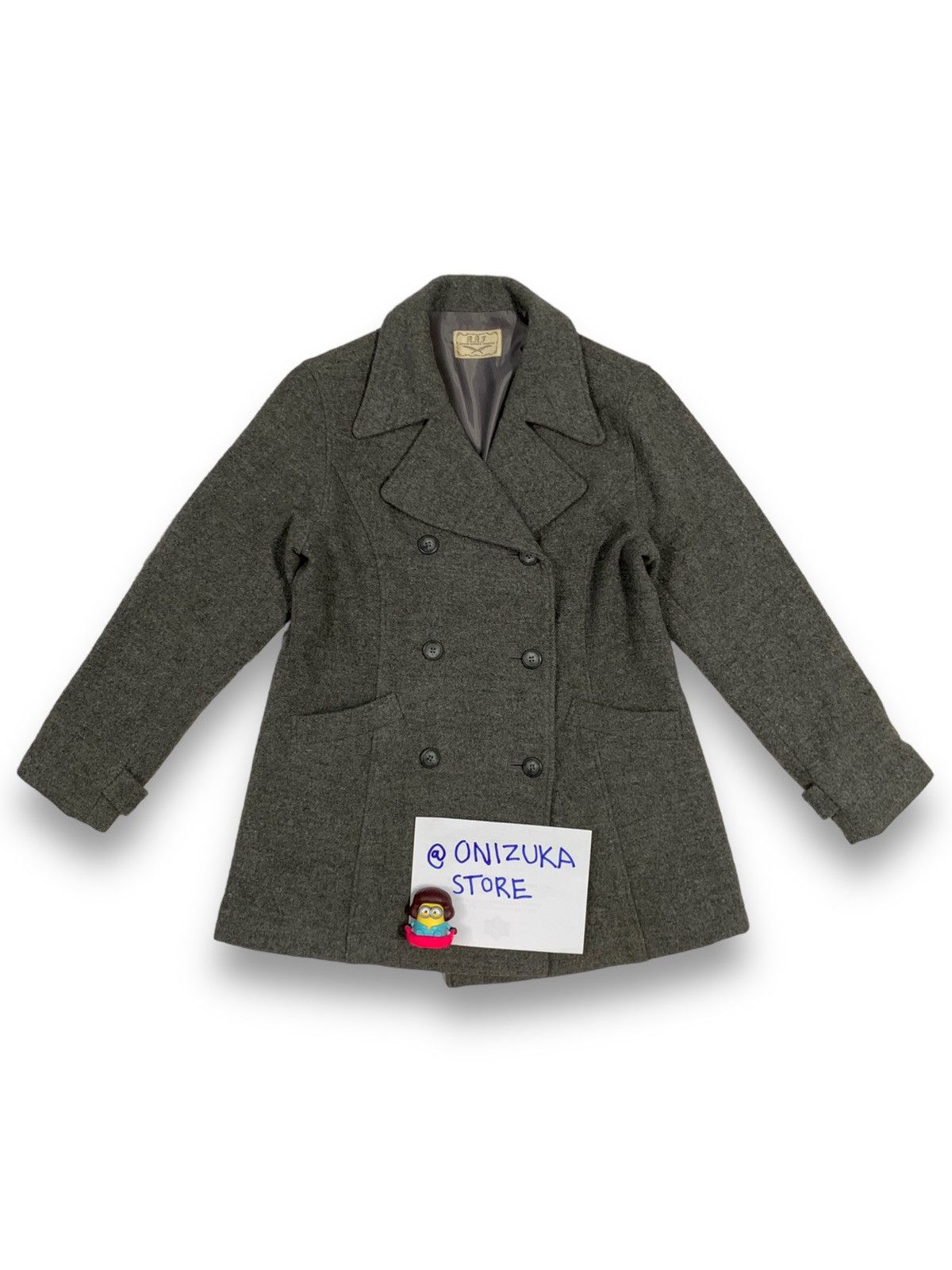 Japanese Brand Japanese Brand A.A.F Wool Double Breasted Peacoat Size L / US 10 / IT 46 - 2 Thumbnail