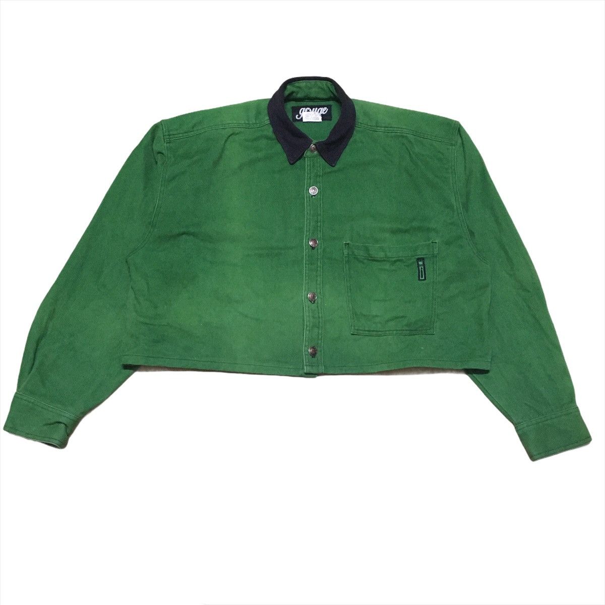 image of Gouge Denim Jacket Made In Usa in Green, Men's (Size Large)