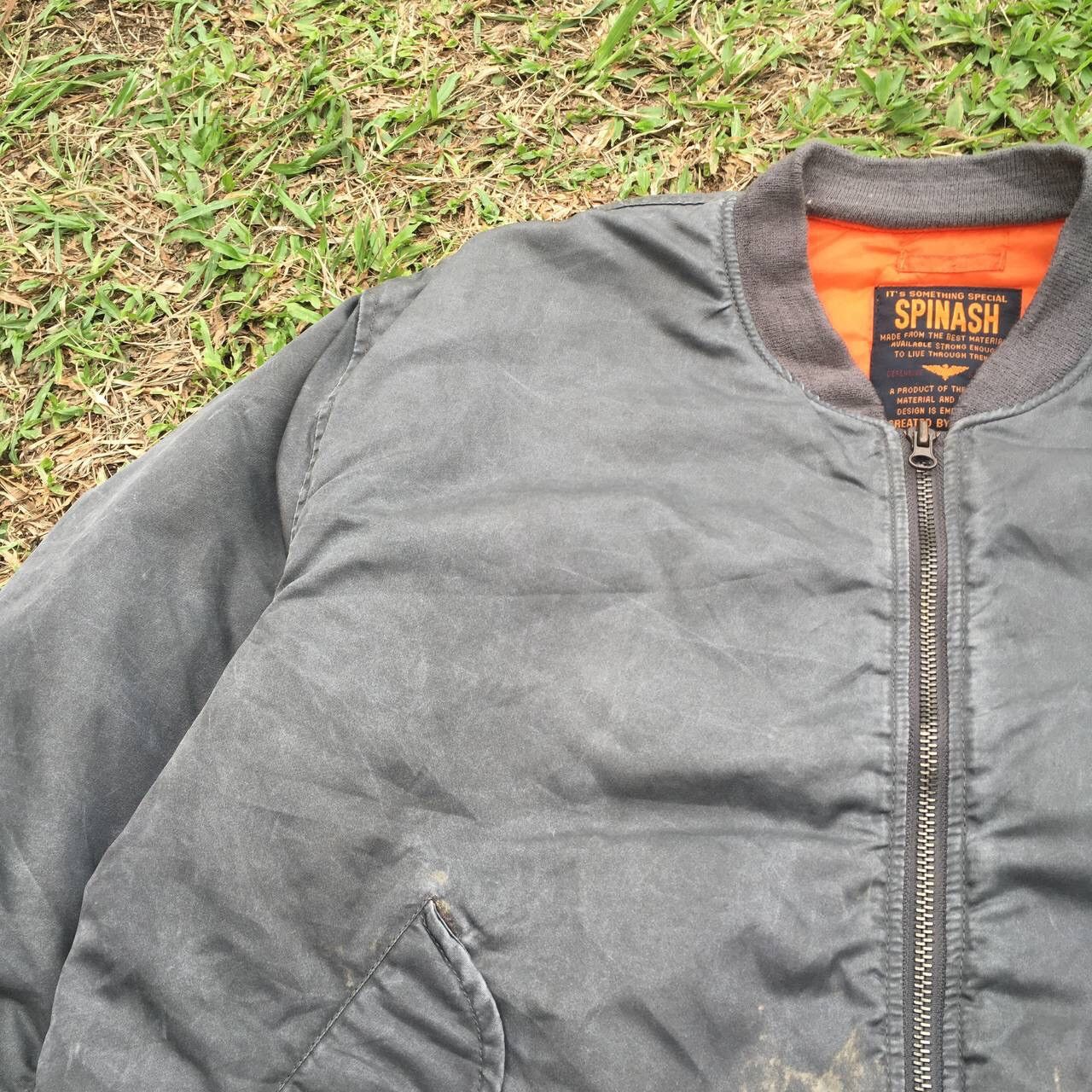 Japanese Brand Spinash Bomber Style Jacket Distressed Size US L / EU 52-54 / 3 - 6 Thumbnail