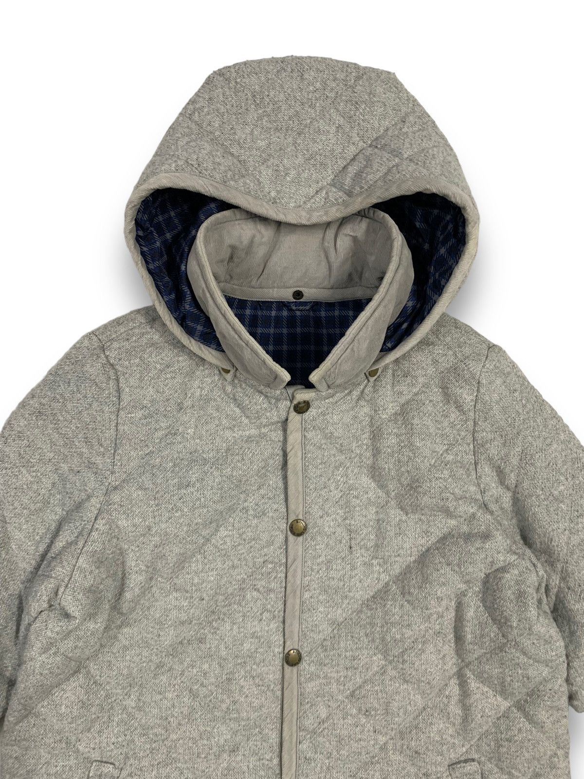 Beams Plus Japanese Brand B.Ming by Beams Quilted Wool Coat Jacket Size L / US 10 / IT 46 - 4 Thumbnail