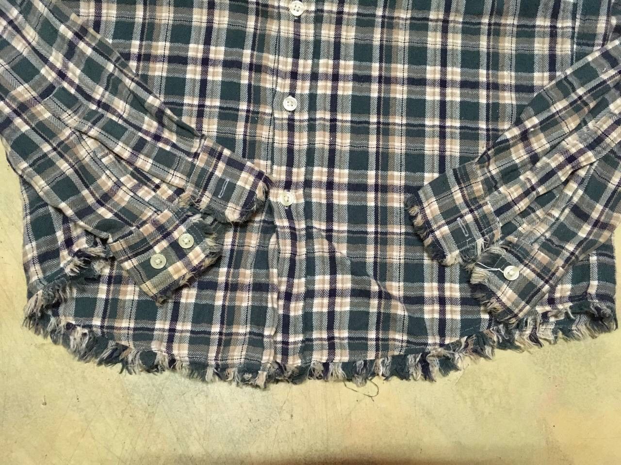 PPFM PPFM Green Tartan Distressed Style Button Up Shirt Size US M / EU 48-50 / 2 - 5 Thumbnail