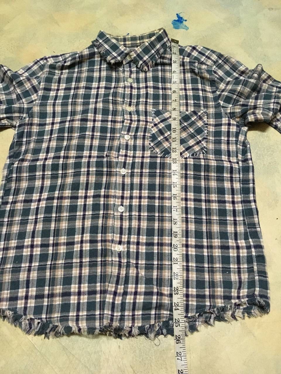 PPFM PPFM Green Tartan Distressed Style Button Up Shirt Size US M / EU 48-50 / 2 - 10 Thumbnail
