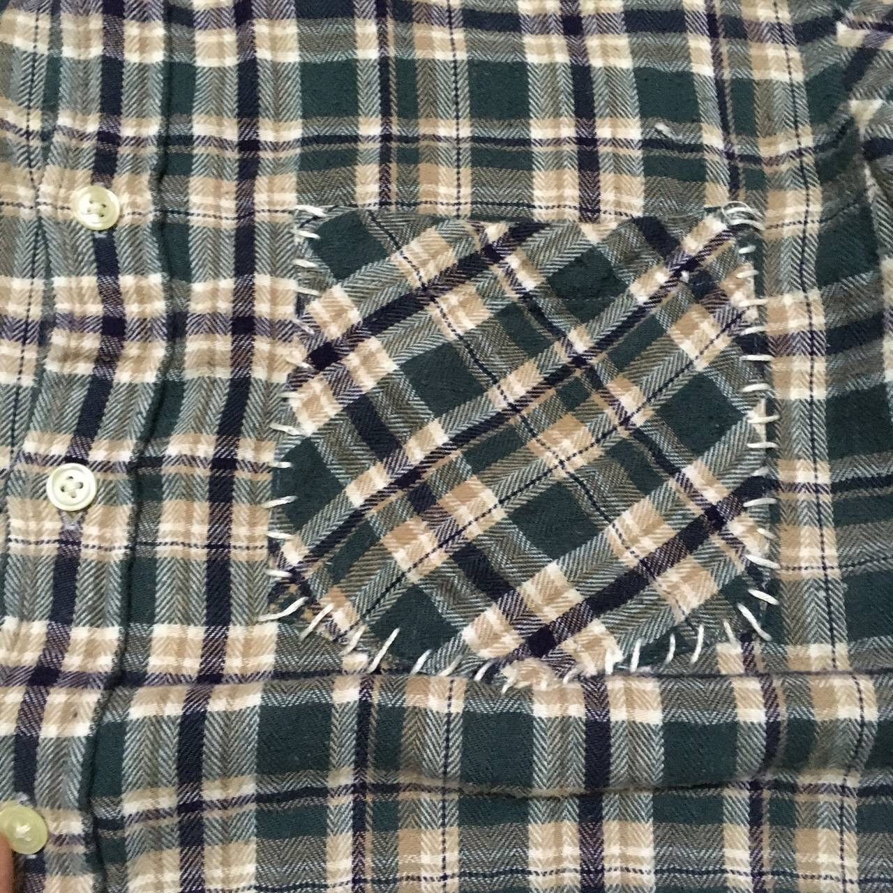 PPFM PPFM Green Tartan Distressed Style Button Up Shirt Size US M / EU 48-50 / 2 - 4 Thumbnail