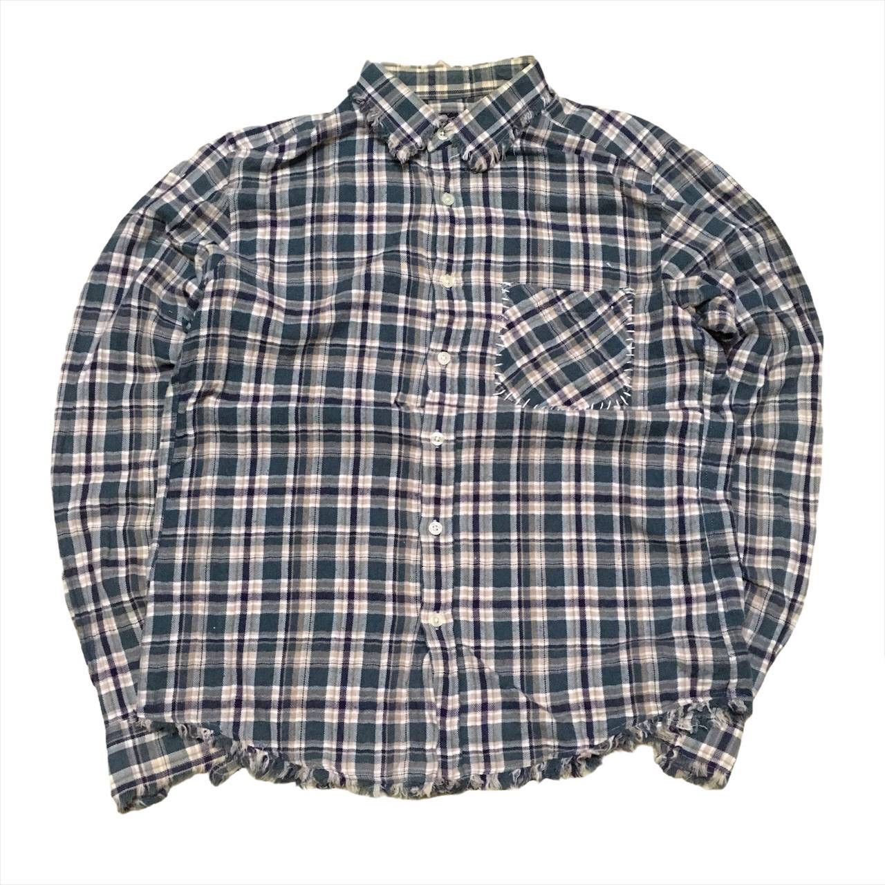 PPFM PPFM Green Tartan Distressed Style Button Up Shirt Size US M / EU 48-50 / 2 - 1 Thumbnail