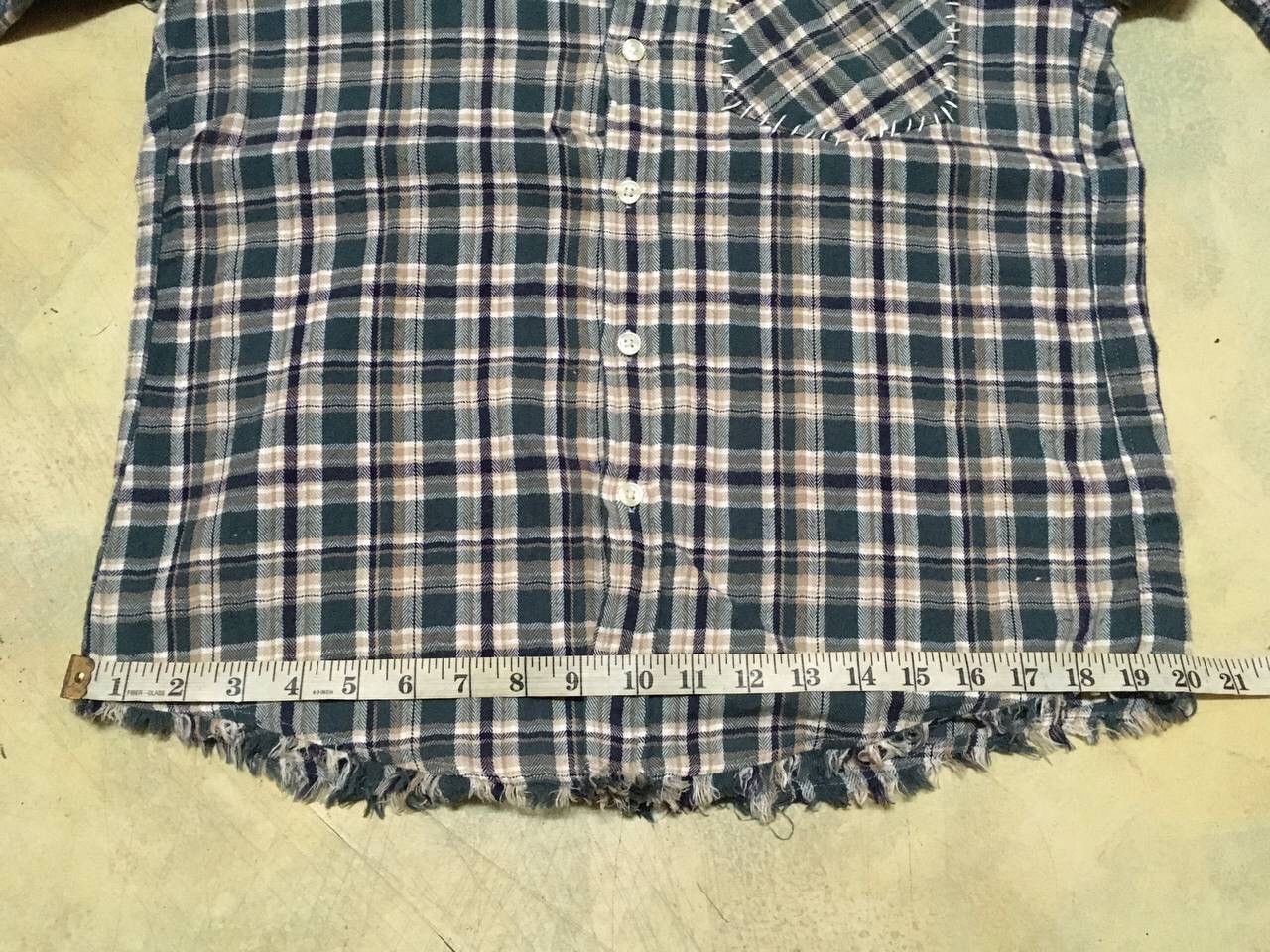 PPFM PPFM Green Tartan Distressed Style Button Up Shirt Size US M / EU 48-50 / 2 - 9 Thumbnail