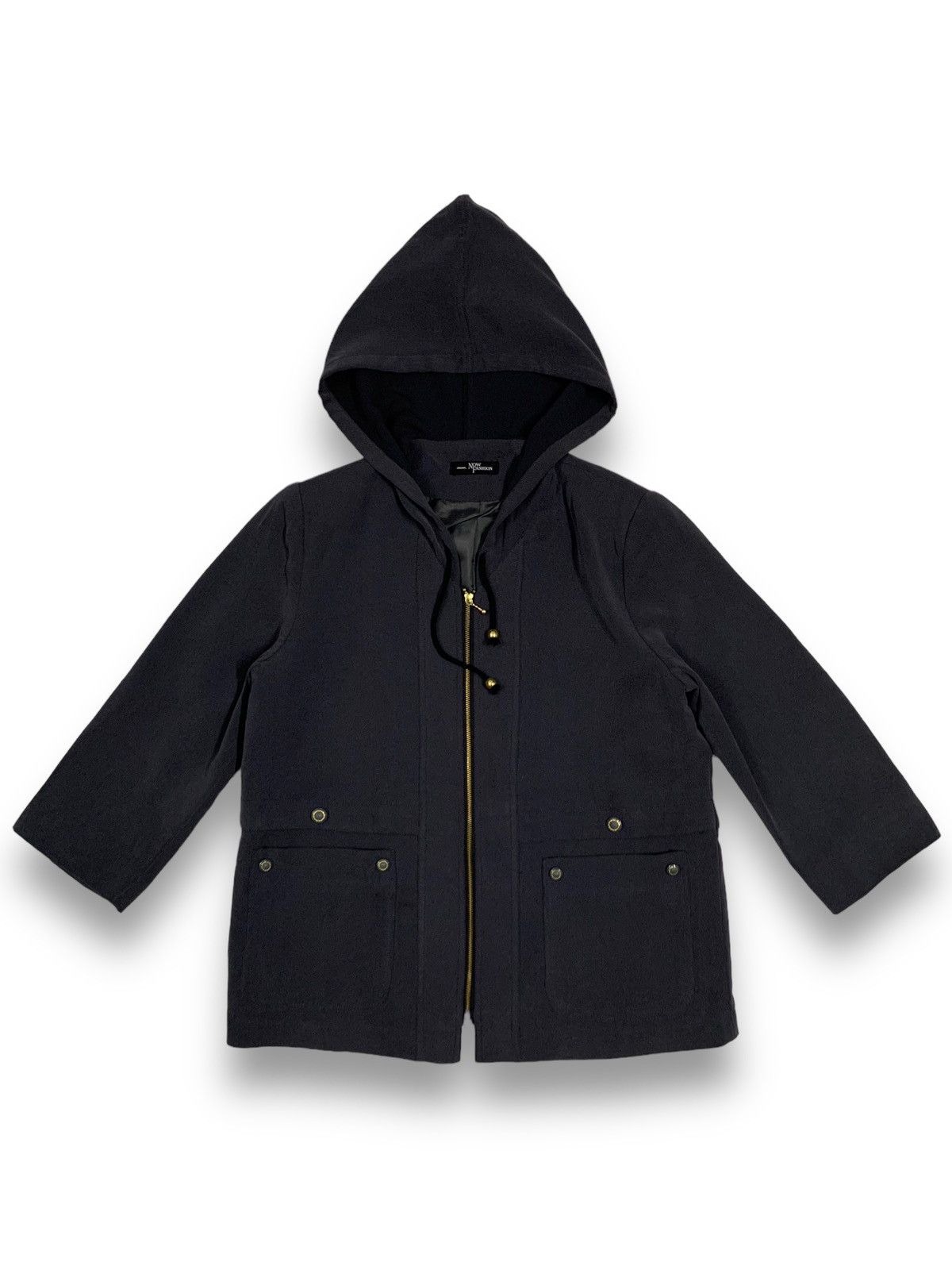 Japanese Brand Japanese Brand NowFashion Navy Full Zip Hooded Jacket Size L / US 10 / IT 46 - 1 Thumbnail