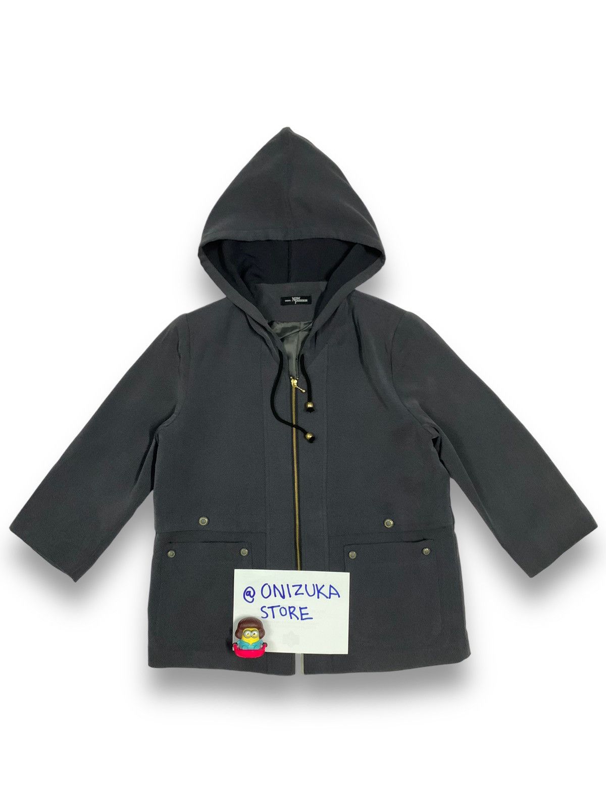 Japanese Brand Japanese Brand NowFashion Navy Full Zip Hooded Jacket Size L / US 10 / IT 46 - 2 Thumbnail