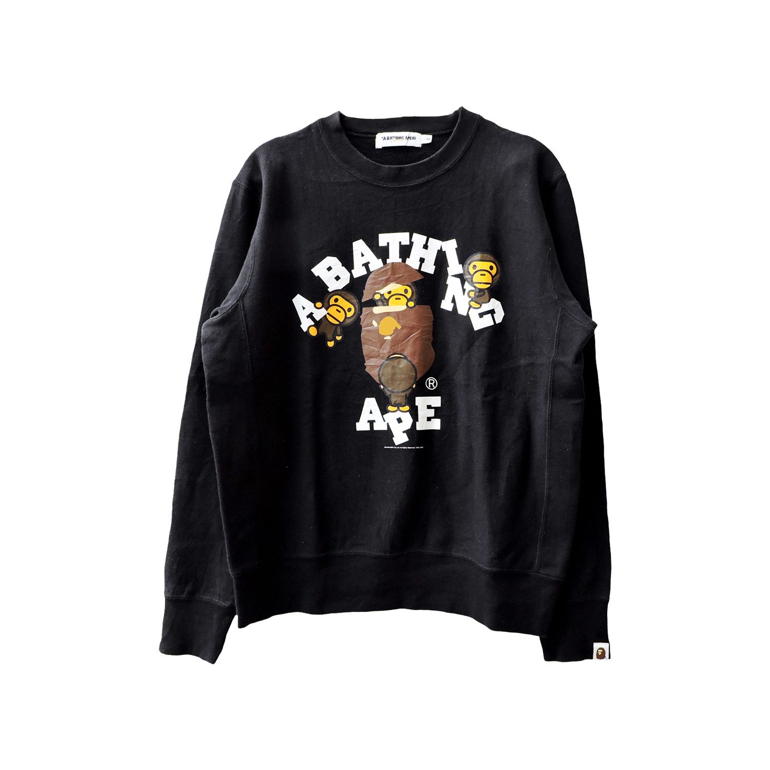 Bape A BATHING APE X BABY MILO COLLEGE CREWNECK Size US S / EU 44-46 / 1 - 1 Thumbnail