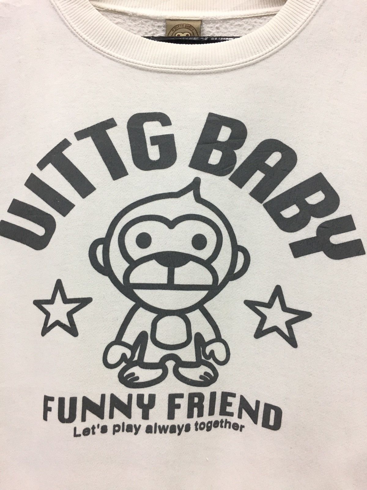 Japanese Brand Uittg Baby Monkey Funny Friend Sweatshirt Size US M / EU 48-50 / 2 - 5 Thumbnail