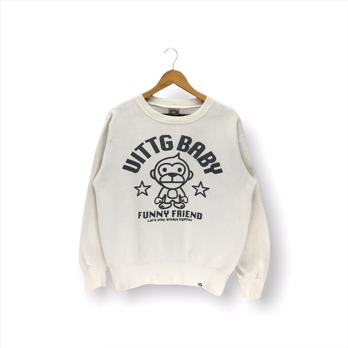 Japanese Brand Uittg Baby Monkey Funny Friend Sweatshirt Size US M / EU 48-50 / 2 - 1 Thumbnail