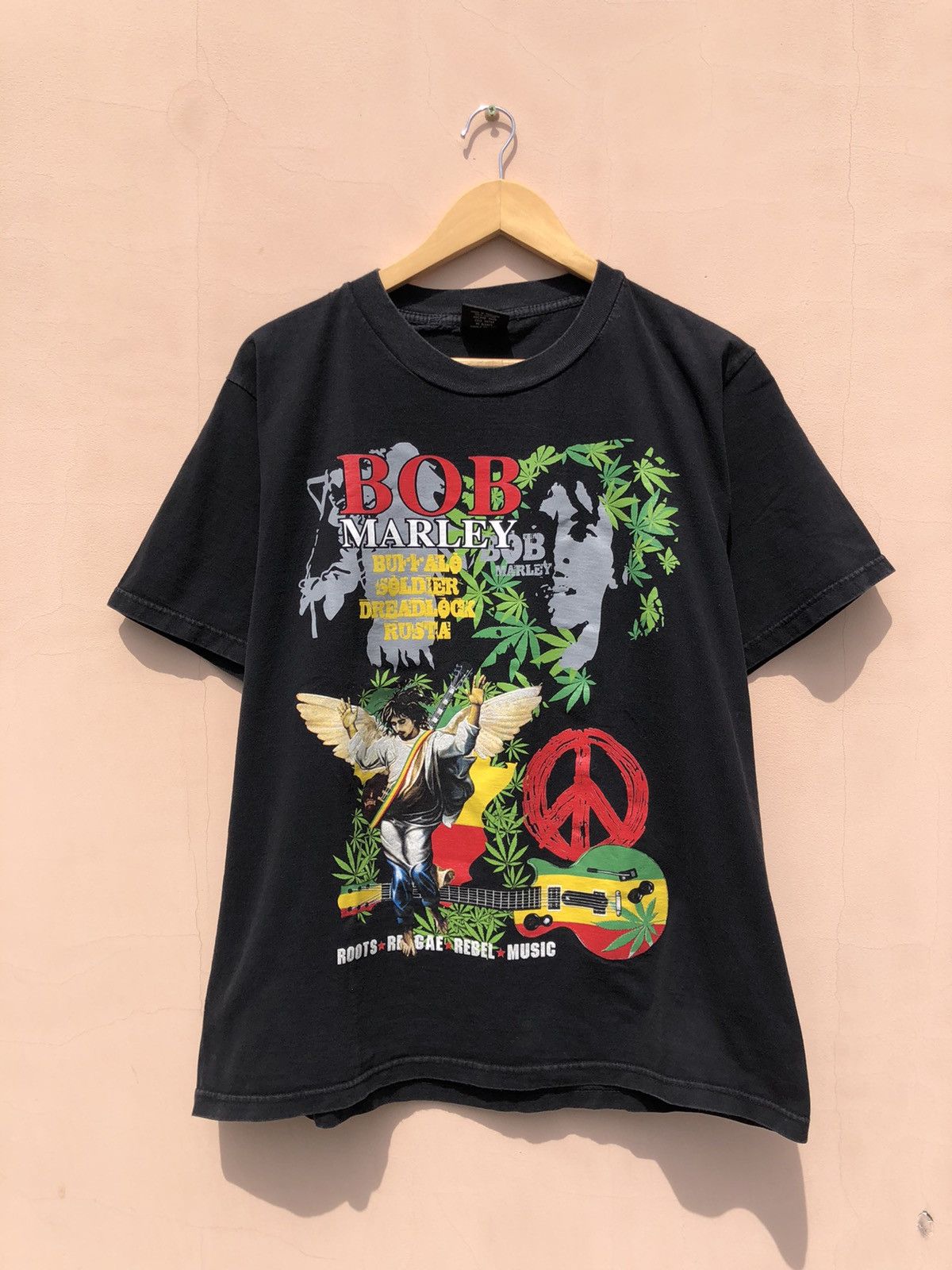 Band Tees Vintage 90s Bob Marley Buffalo Jamaica Zion Bootleg Tee Size US L / EU 52-54 / 3 - 1 Thumbnail