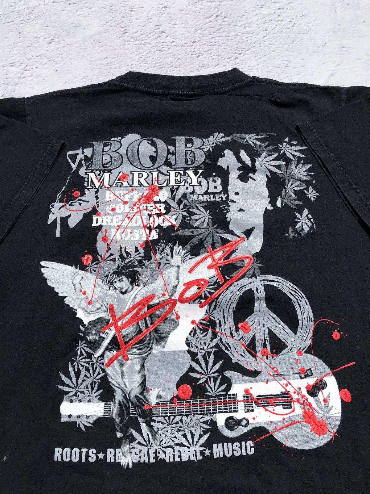 Band Tees Vintage 90s Bob Marley Buffalo Jamaica Zion Bootleg Tee Size US L / EU 52-54 / 3 - 11 Thumbnail