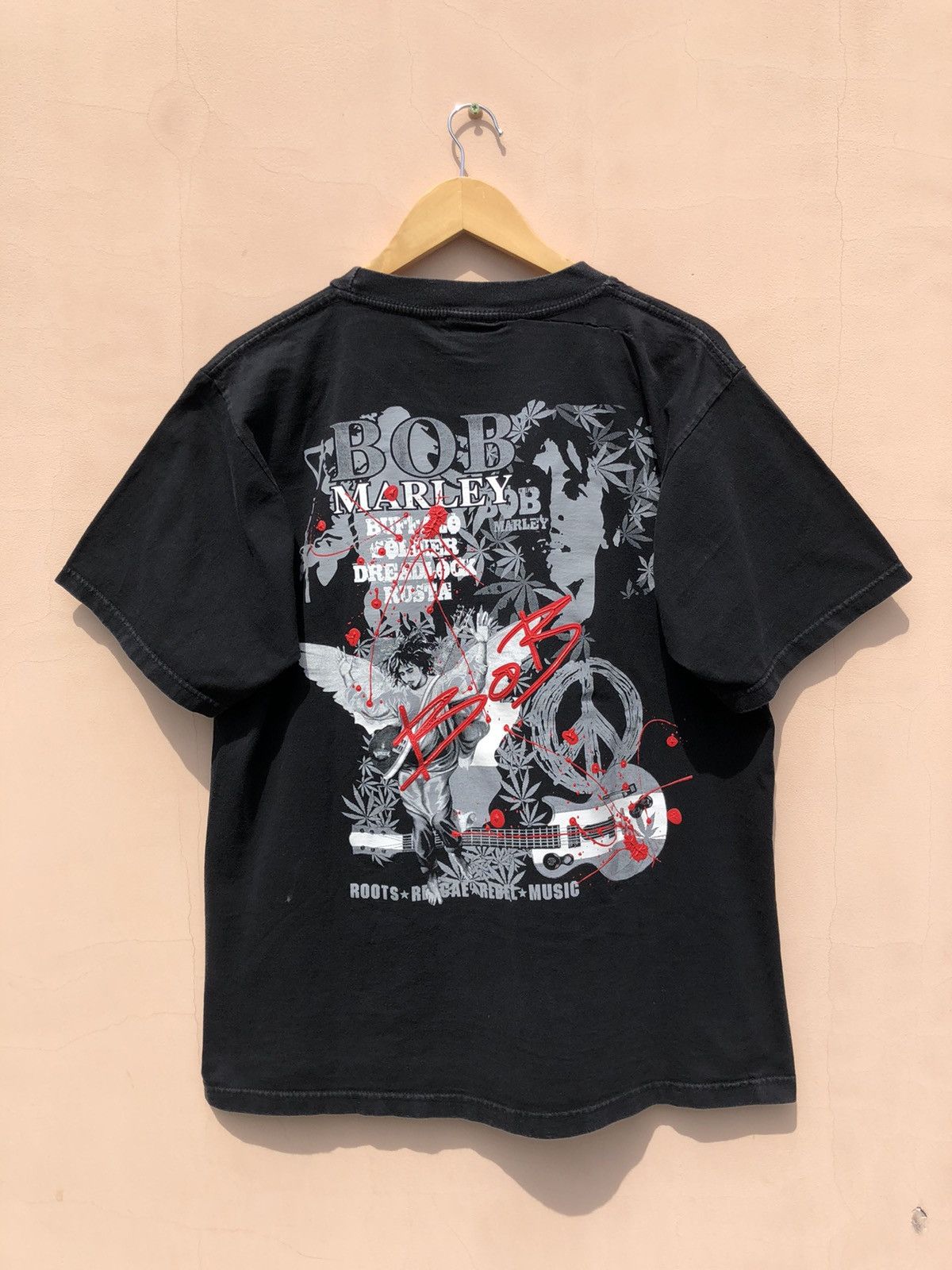 Band Tees Vintage 90s Bob Marley Buffalo Jamaica Zion Bootleg Tee Size US L / EU 52-54 / 3 - 2 Thumbnail