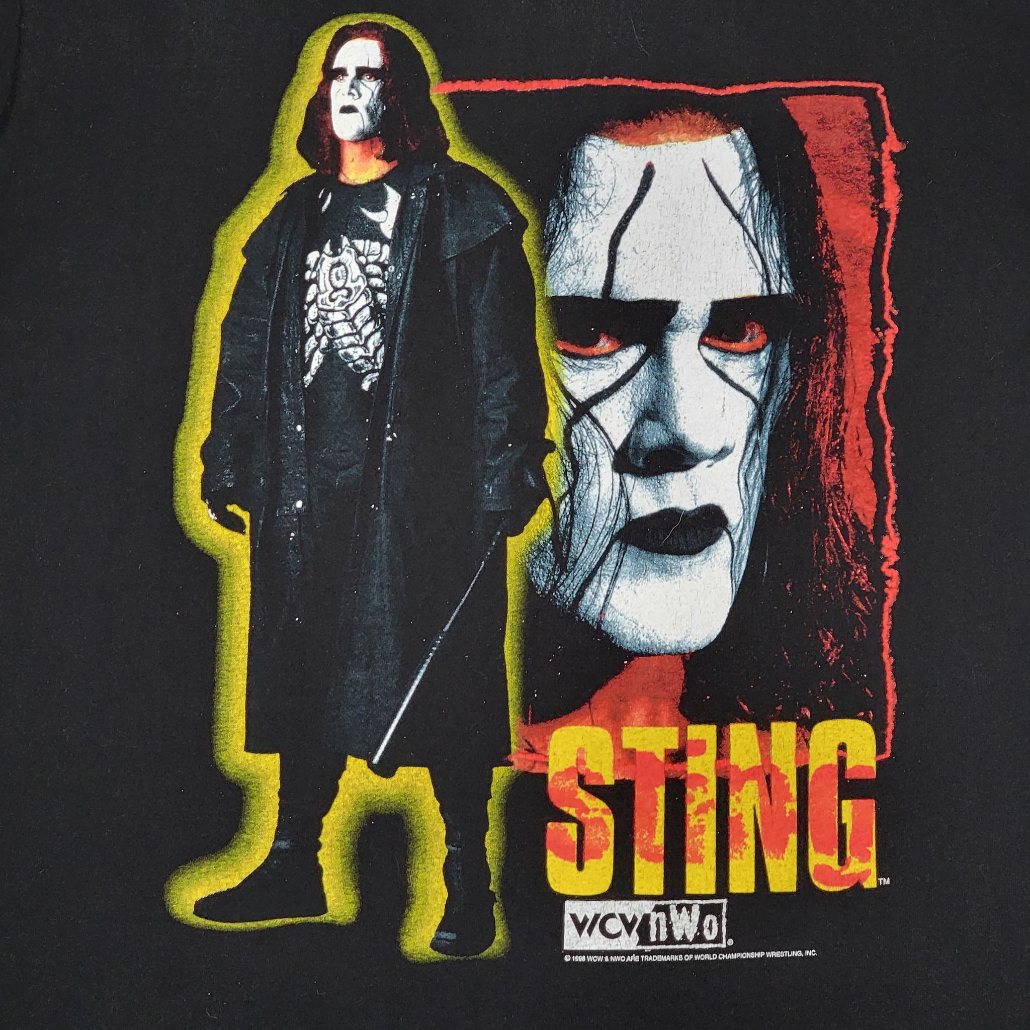 Anvil × Vintage Sting Vintage 90s WCW NWO WWF Wrestling T-Shirt Size US L / EU 52-54 / 3 - 3 Thumbnail
