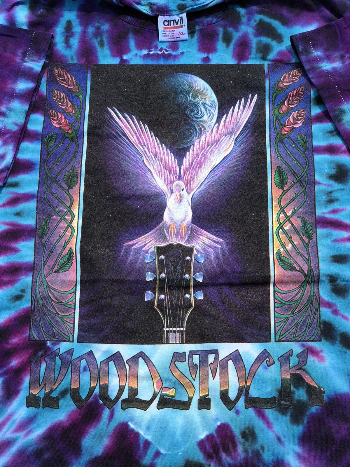 Band Tees Vintage 90s Woodstock Music Festival Tie Dye Tee (The Doors Size US XL / EU 56 / 4 - 3 Thumbnail