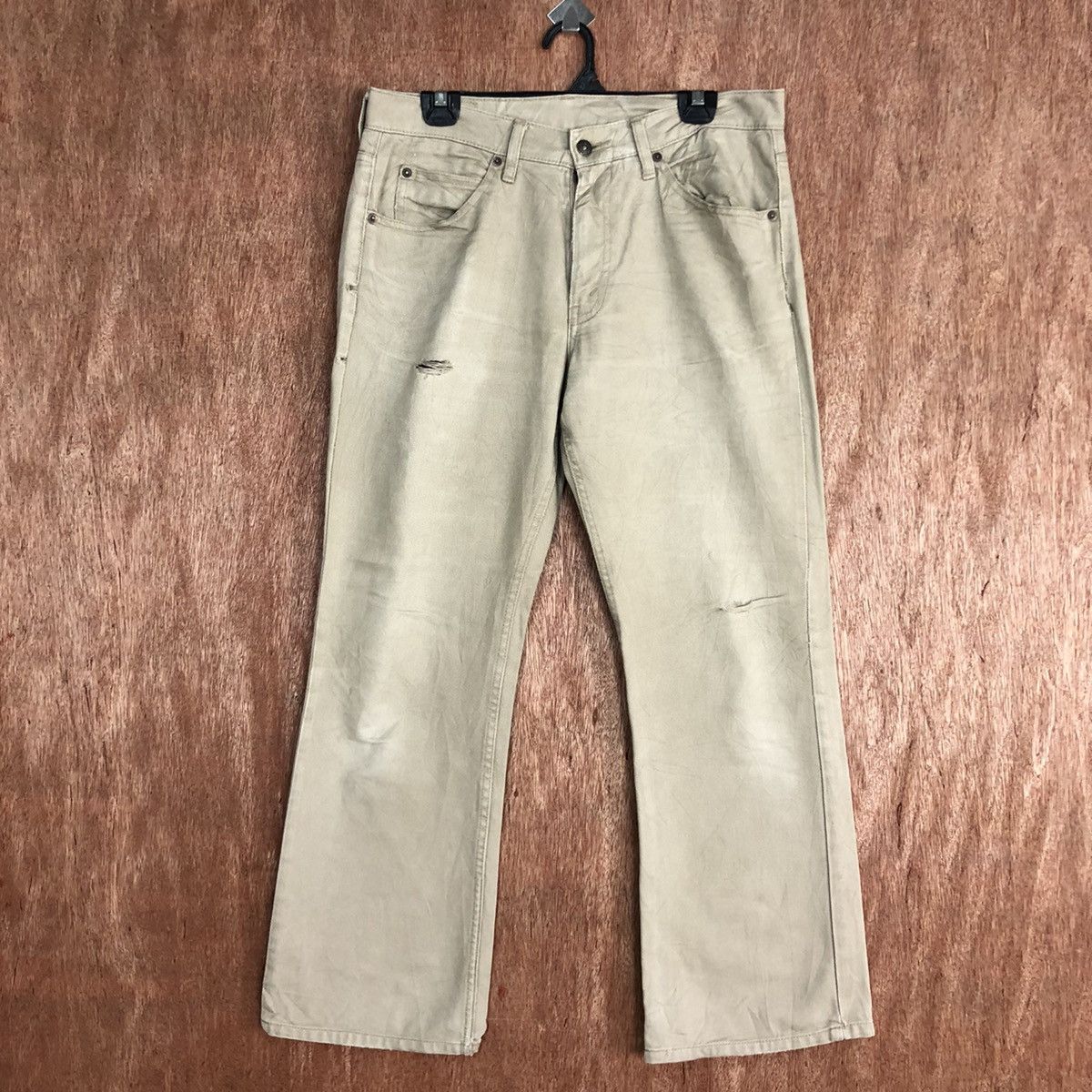 Levi's DLL Levis Strauss distressed Brown Straight Pants #c712 Size US 32 / EU 48 - 1 Thumbnail