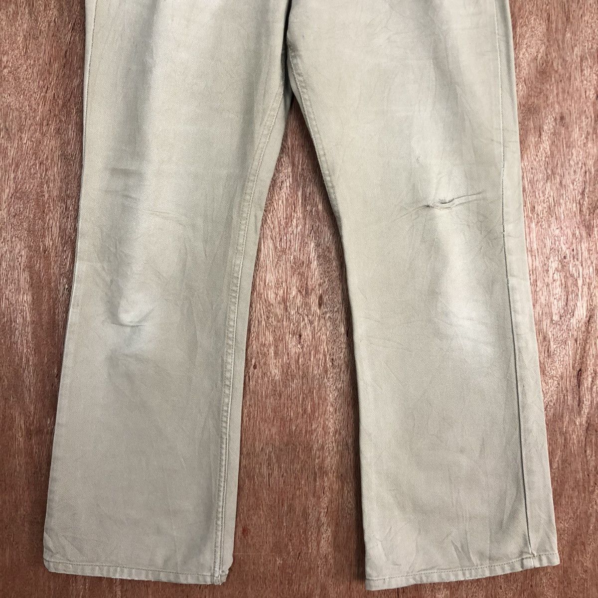 Levi's DLL Levis Strauss distressed Brown Straight Pants #c712 Size US 32 / EU 48 - 3 Thumbnail