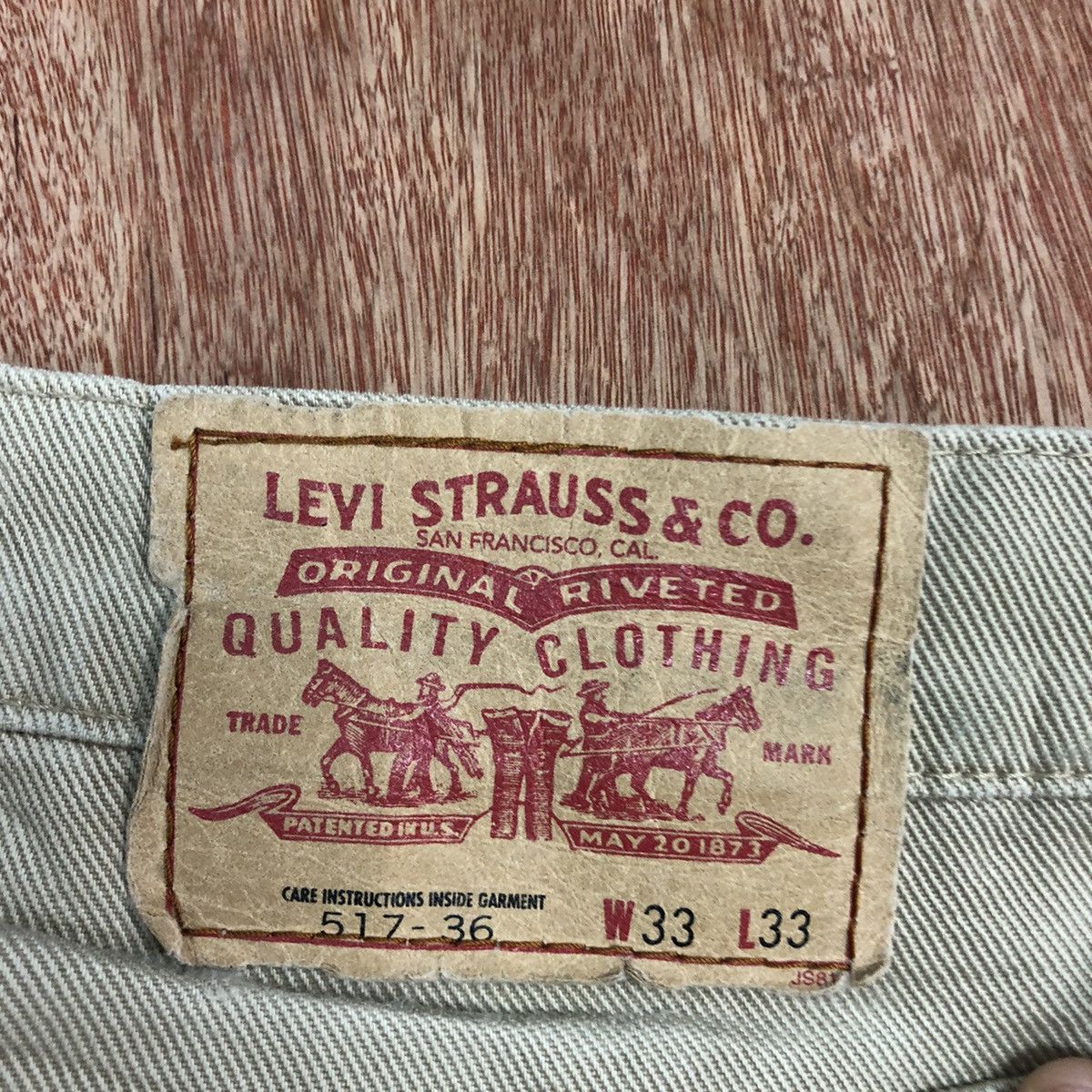 Levi's DLL Levis Strauss distressed Brown Straight Pants #c712 Size US 32 / EU 48 - 13 Thumbnail