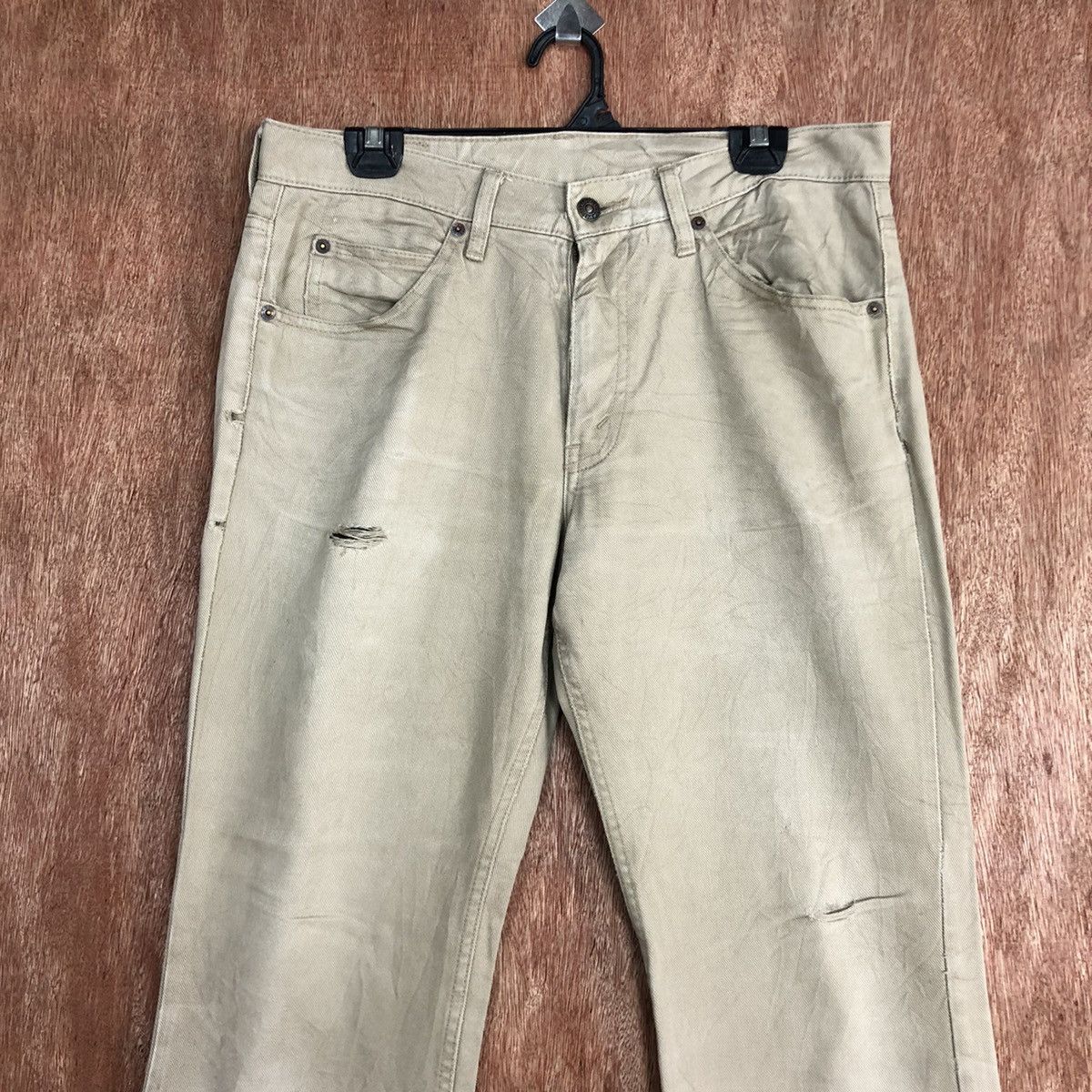 Levi's DLL Levis Strauss distressed Brown Straight Pants #c712 Size US 32 / EU 48 - 2 Thumbnail