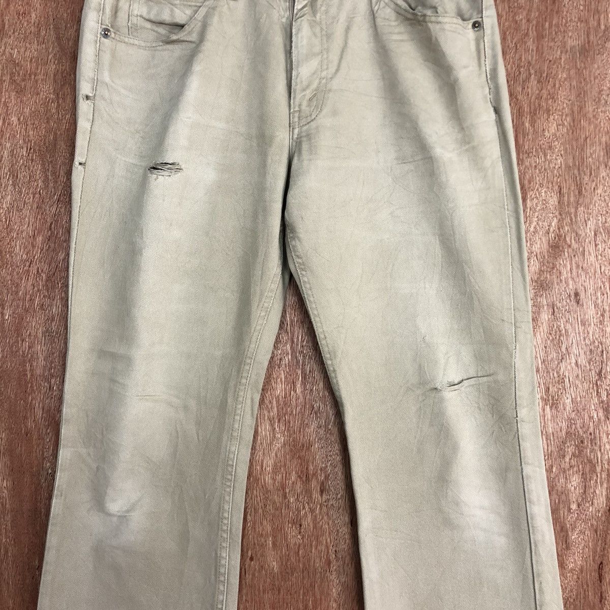 Levi's DLL Levis Strauss distressed Brown Straight Pants #c712 Size US 32 / EU 48 - 4 Thumbnail
