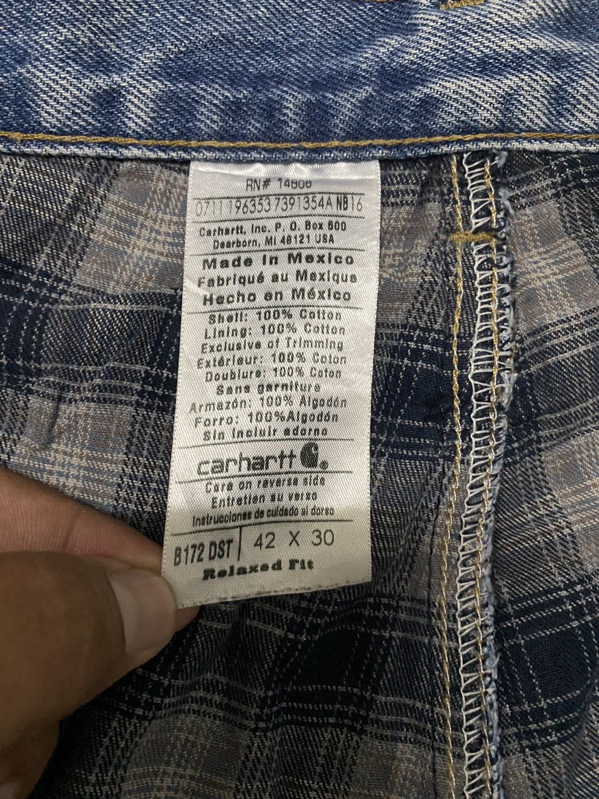 Carhartt × Vintage Offer‼️Vintage Carhartt Distress Denim Jeans Size US 40 / EU 56 - 8 Thumbnail