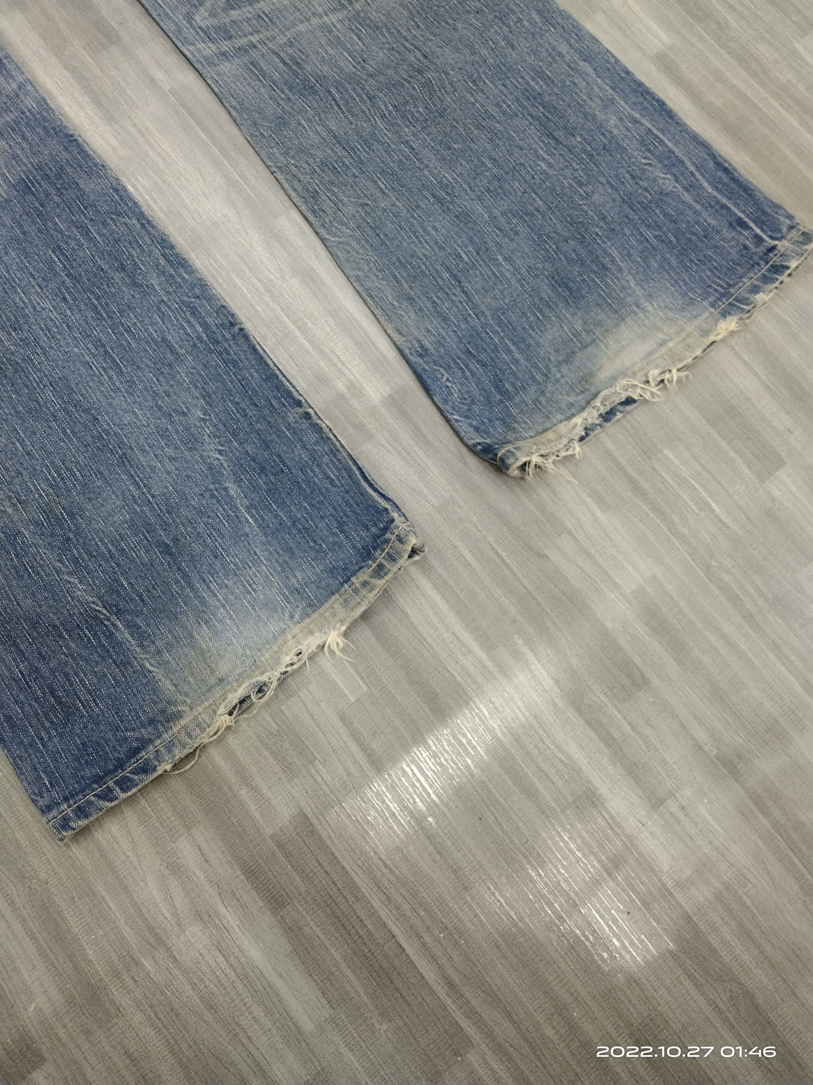 Vintage FLARED🔥DISTRESSED BLUE TRIP 503 DENIM PANTS Size US 32 / EU 48 - 6 Thumbnail