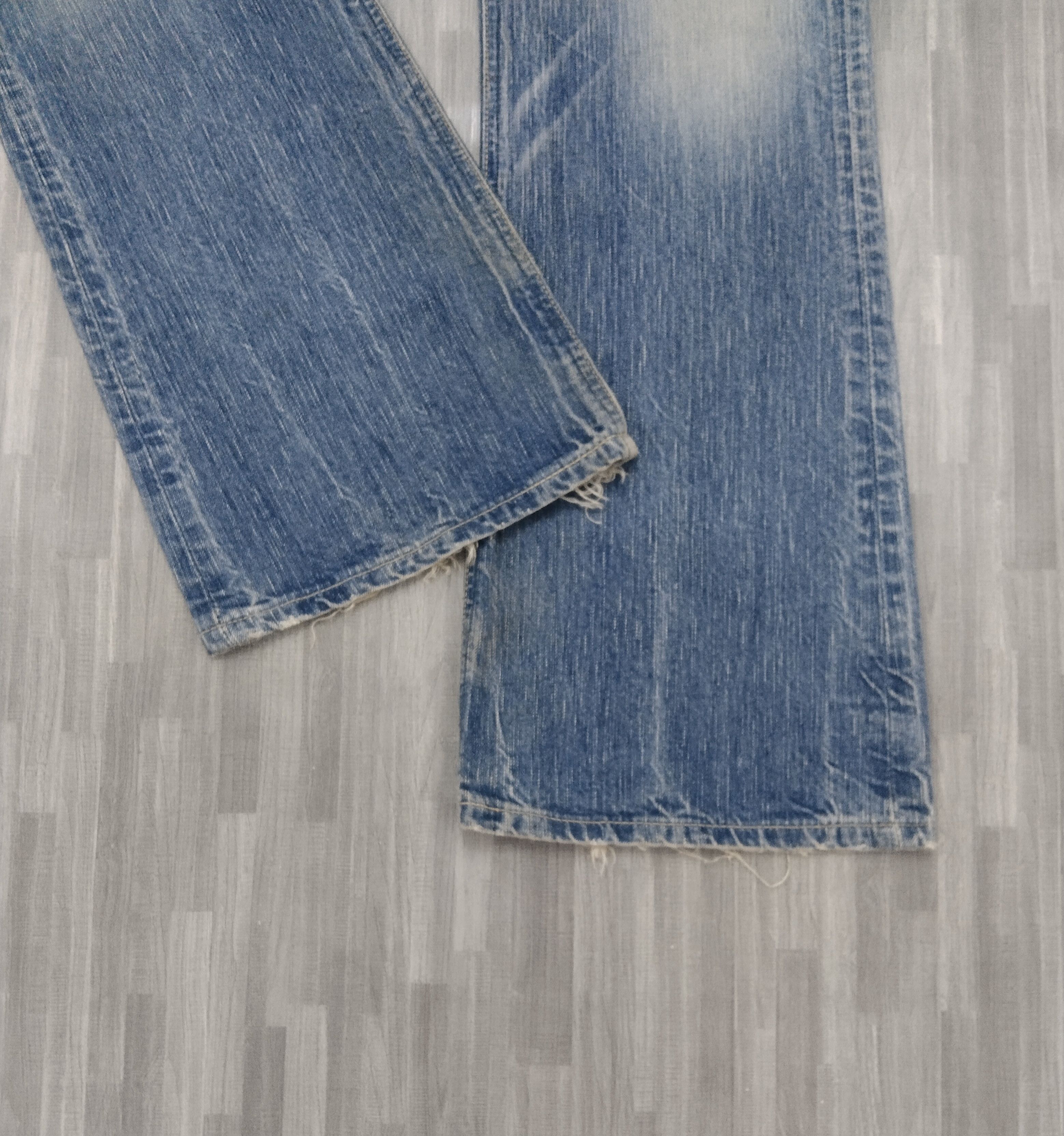 Vintage FLARED🔥DISTRESSED BLUE TRIP 503 DENIM PANTS Size US 32 / EU 48 - 7 Thumbnail