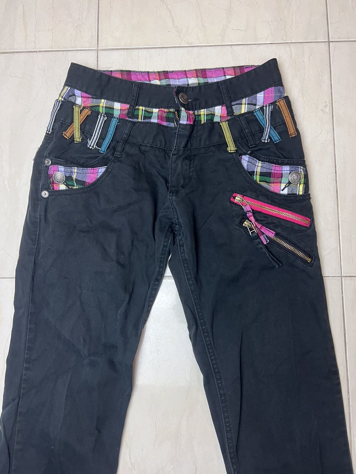 Double Waist Punk Style Jeans