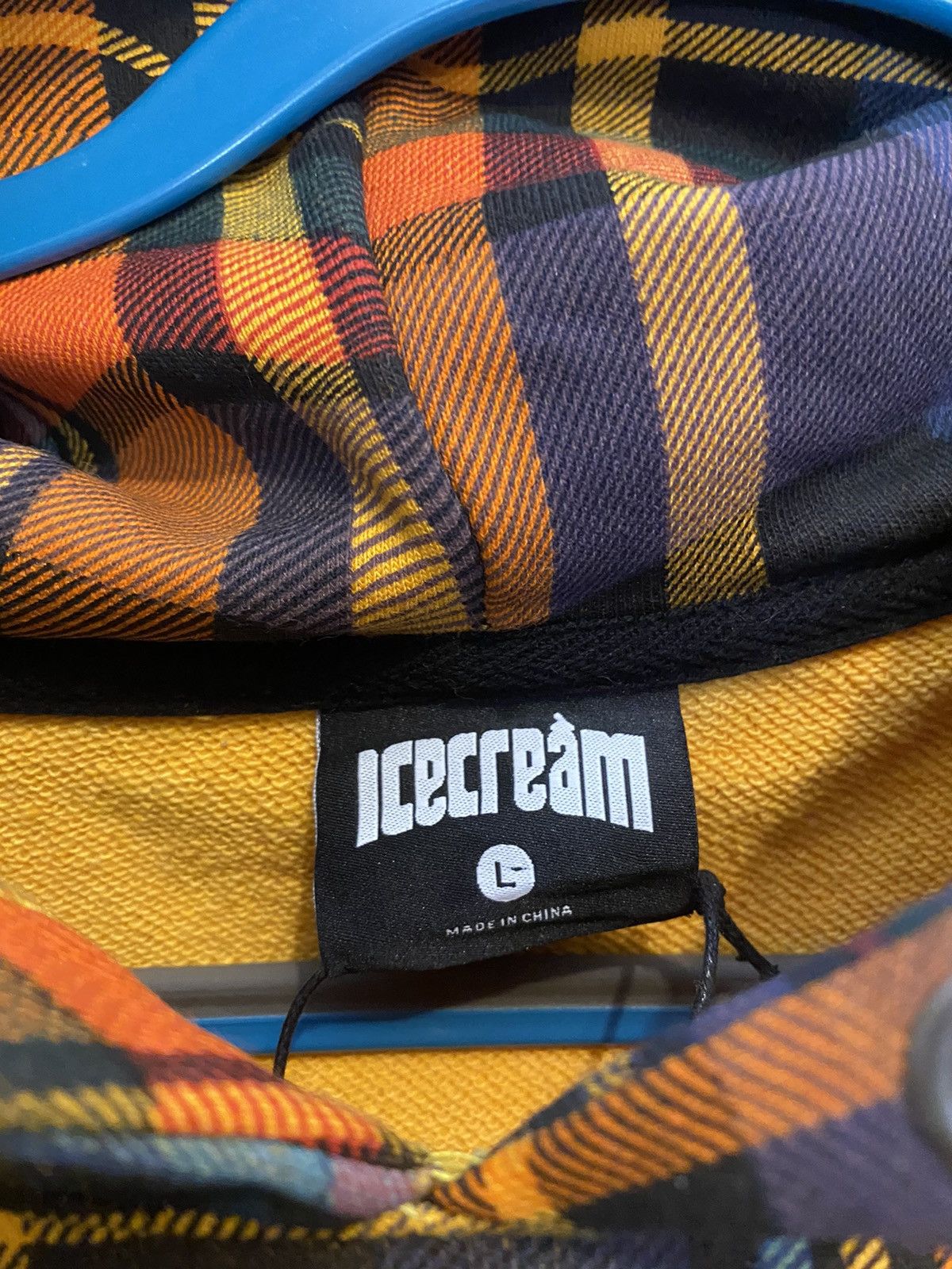 Billionaire Boys Club BBC Icecream Running Dog Melted Plaid Hoodie Size US L / EU 52-54 / 3 - 2 Thumbnail