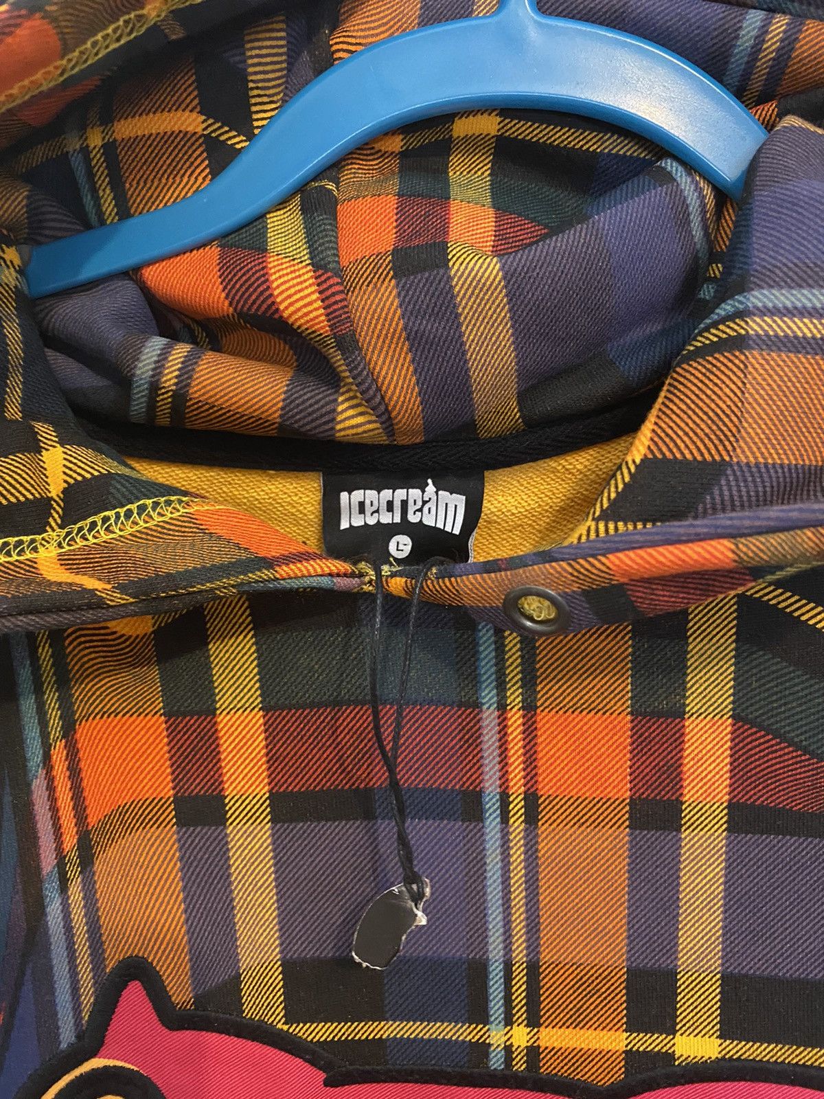 Billionaire Boys Club BBC Icecream Running Dog Melted Plaid Hoodie Size US L / EU 52-54 / 3 - 4 Thumbnail