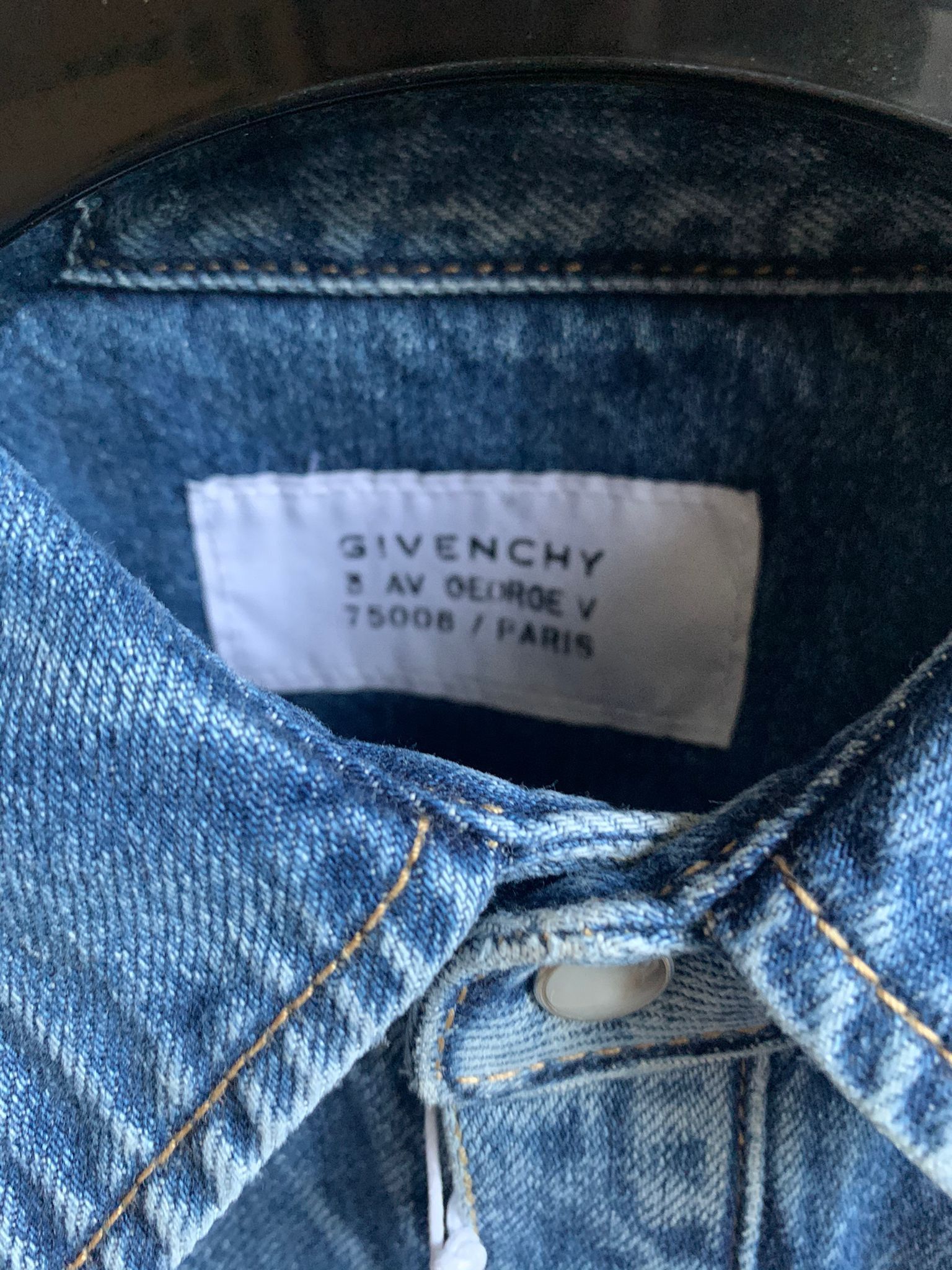Givenchy Heavy Logo Button Up in Indigo White Degrade Size US M / EU 48-50 / 2 - 8 Thumbnail