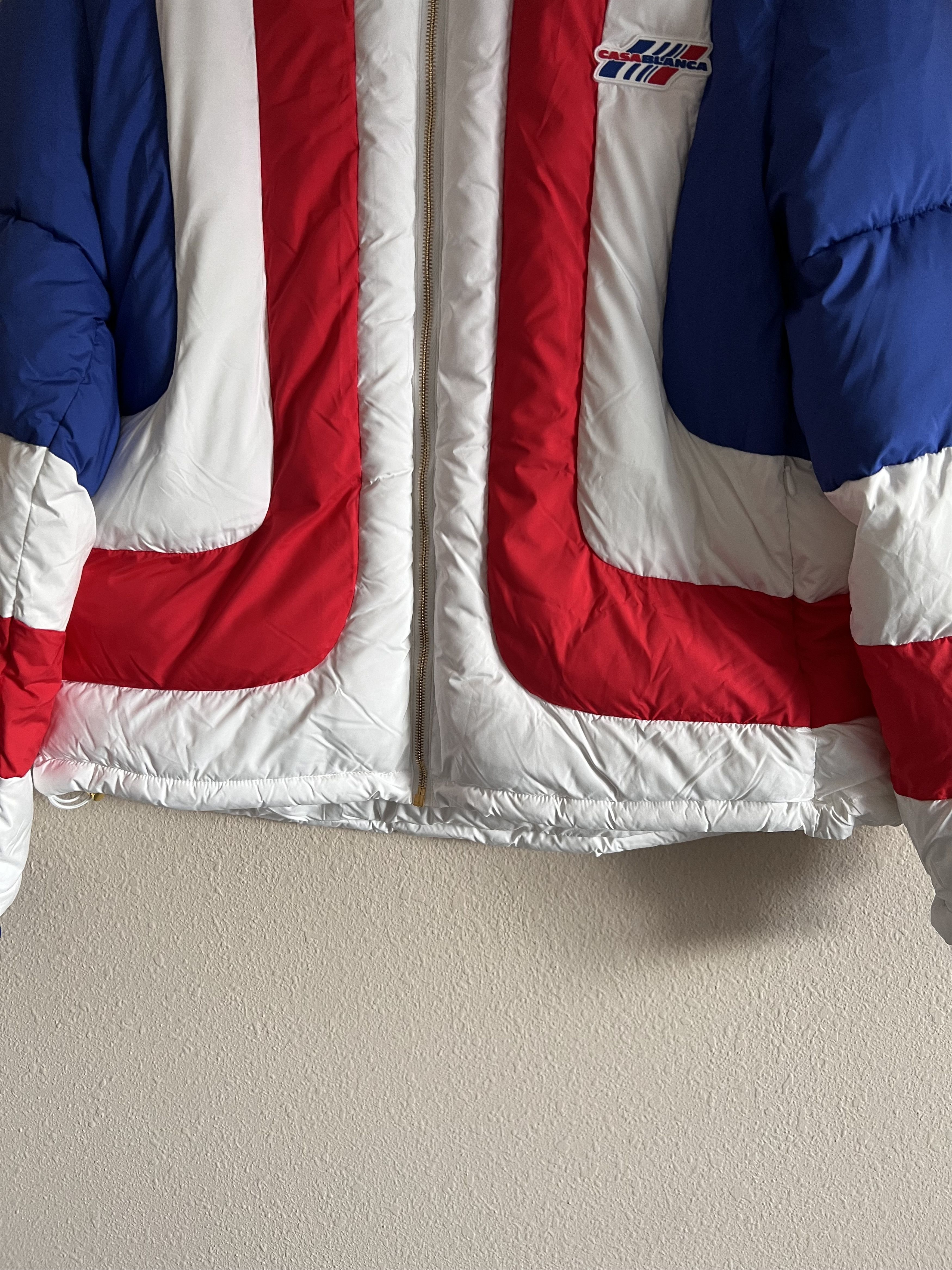 Casablanca Casablanca Curve Panel Puffer Jacket in Red White Blue Size US L / EU 52-54 / 3 - 5 Thumbnail