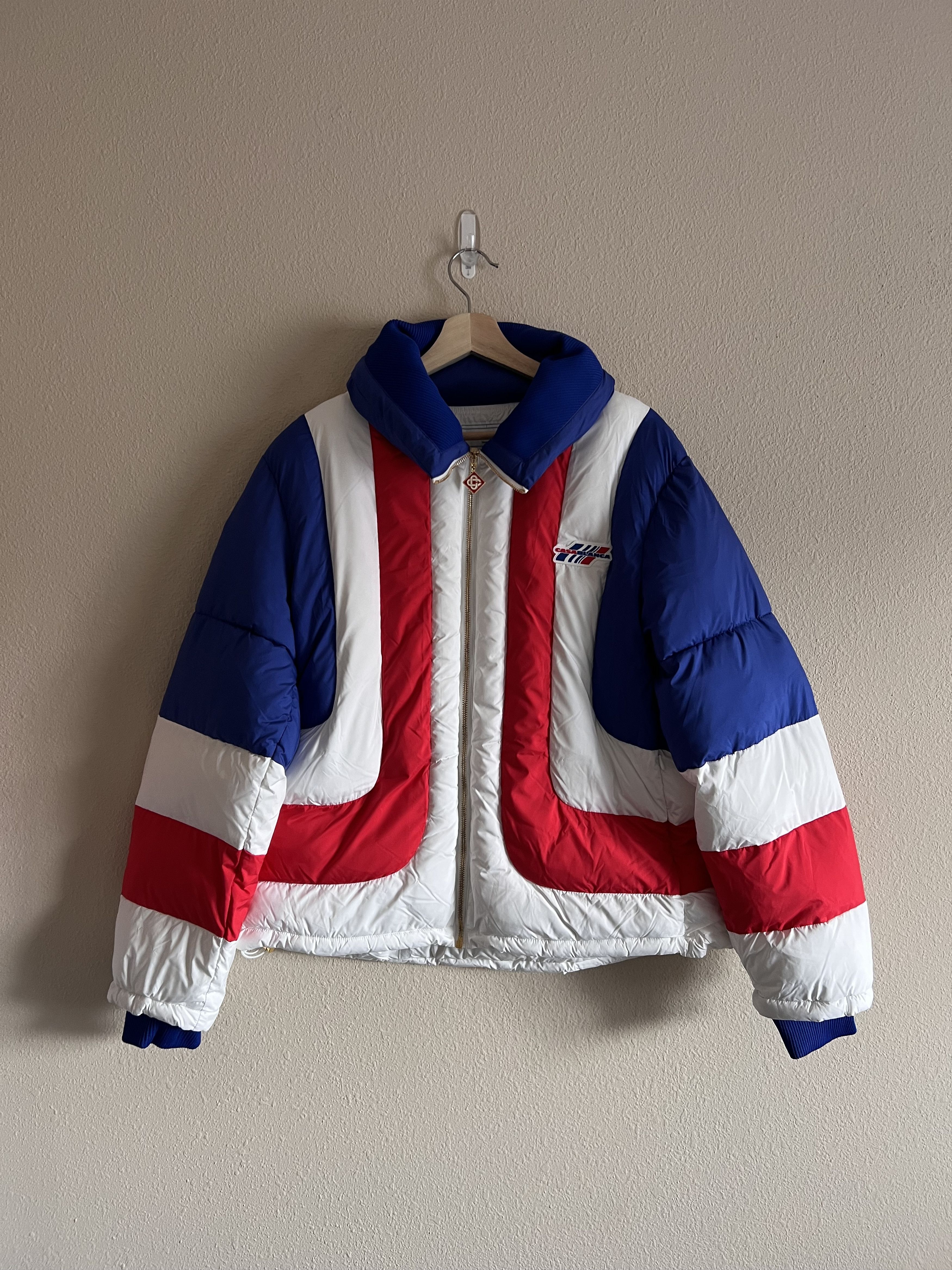 Casablanca Casablanca Curve Panel Puffer Jacket in Red White Blue Size US L / EU 52-54 / 3 - 1 Thumbnail