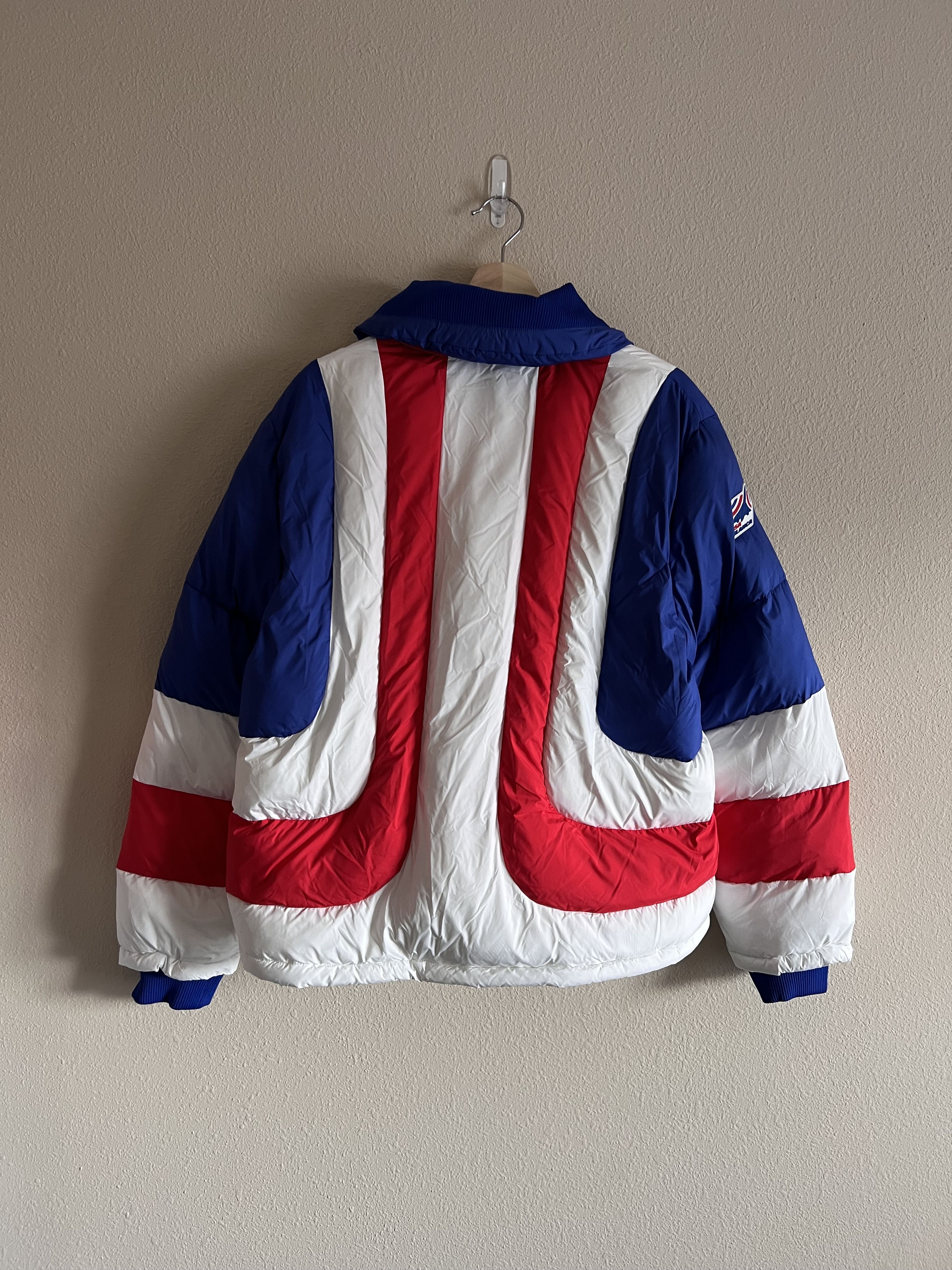 Casablanca Casablanca Curve Panel Puffer Jacket in Red White Blue Size US L / EU 52-54 / 3 - 8 Thumbnail