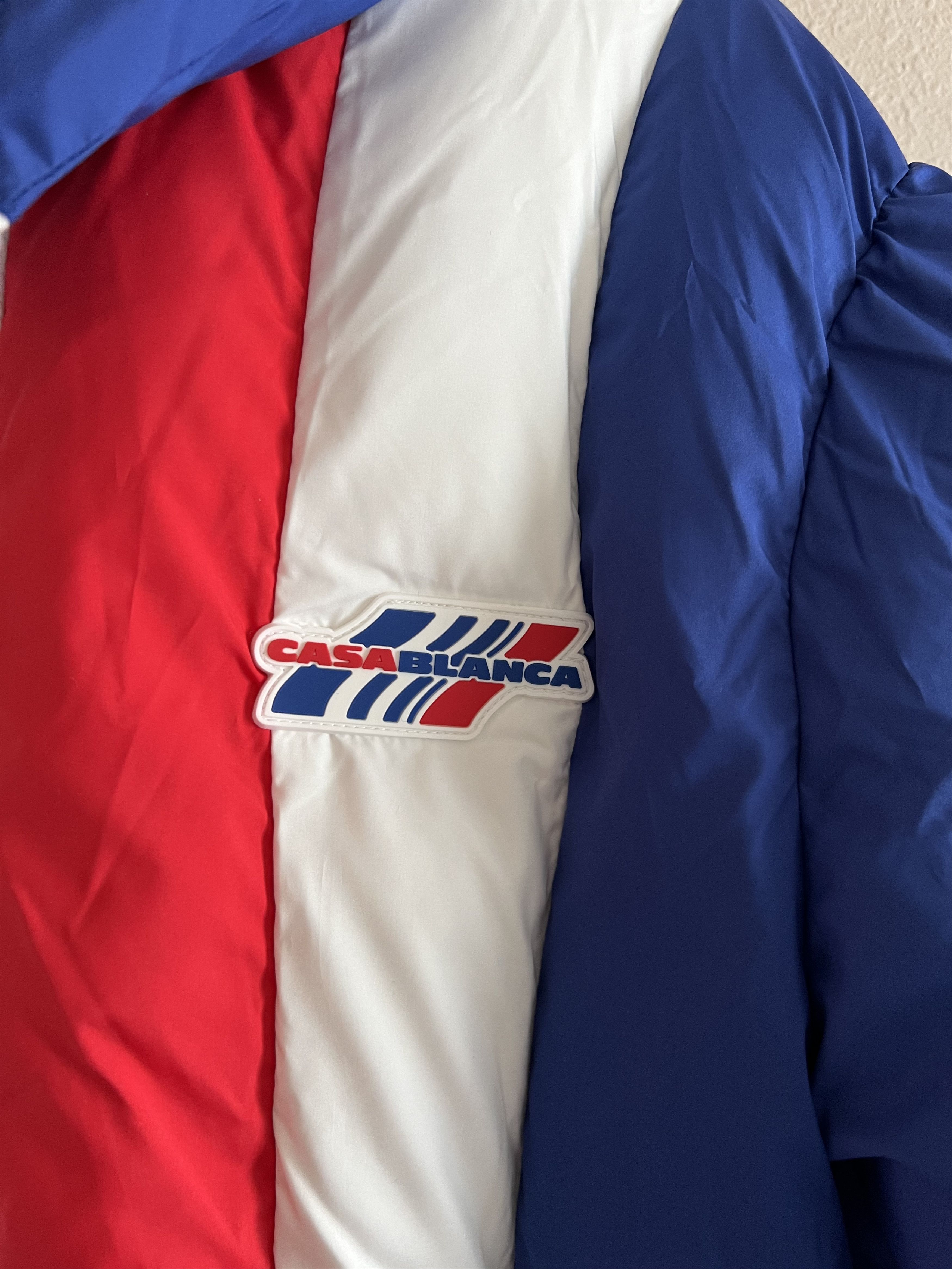 Casablanca Casablanca Curve Panel Puffer Jacket in Red White Blue Size US L / EU 52-54 / 3 - 2 Thumbnail