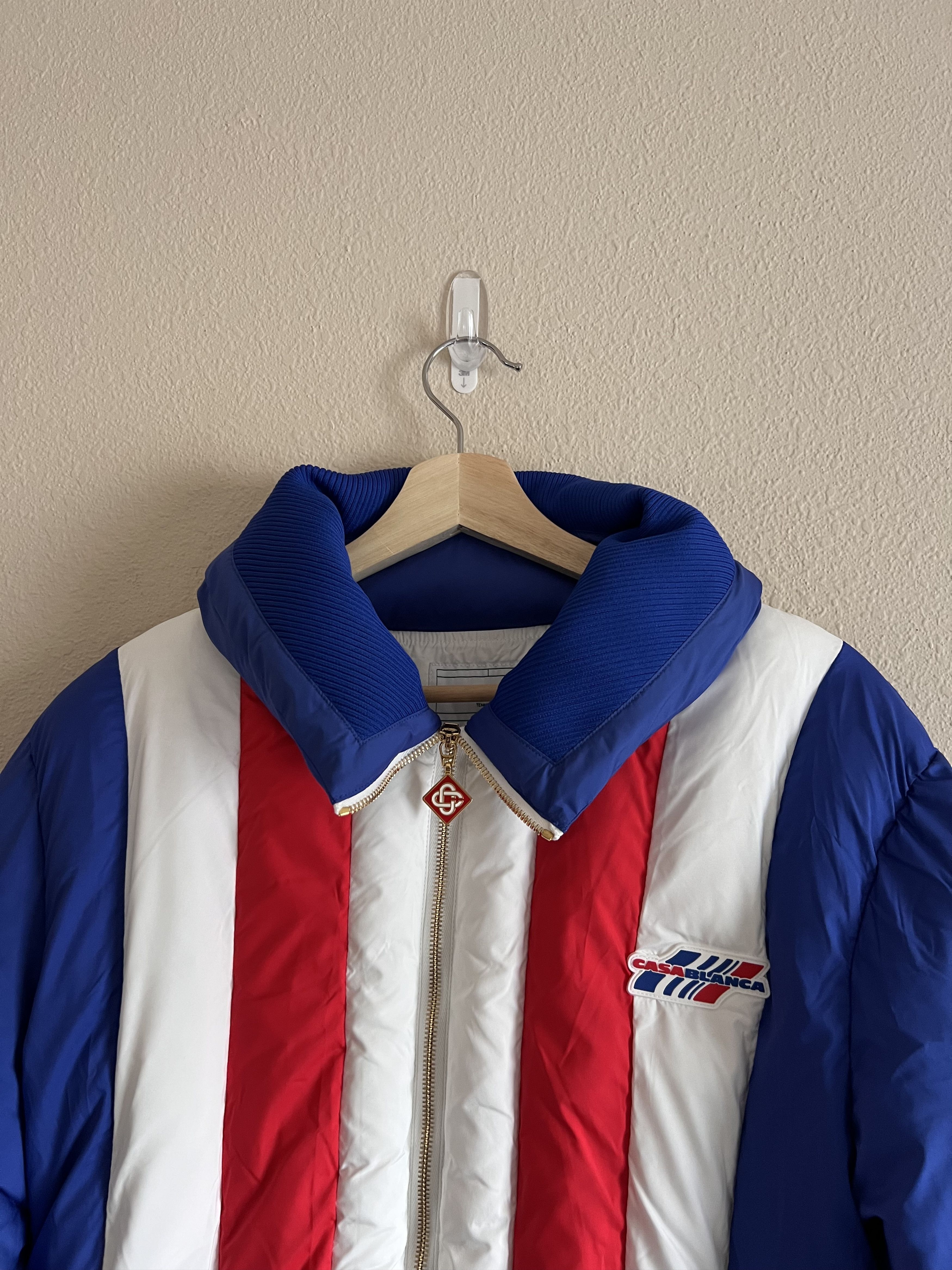 Casablanca Casablanca Curve Panel Puffer Jacket in Red White Blue Size US L / EU 52-54 / 3 - 4 Thumbnail