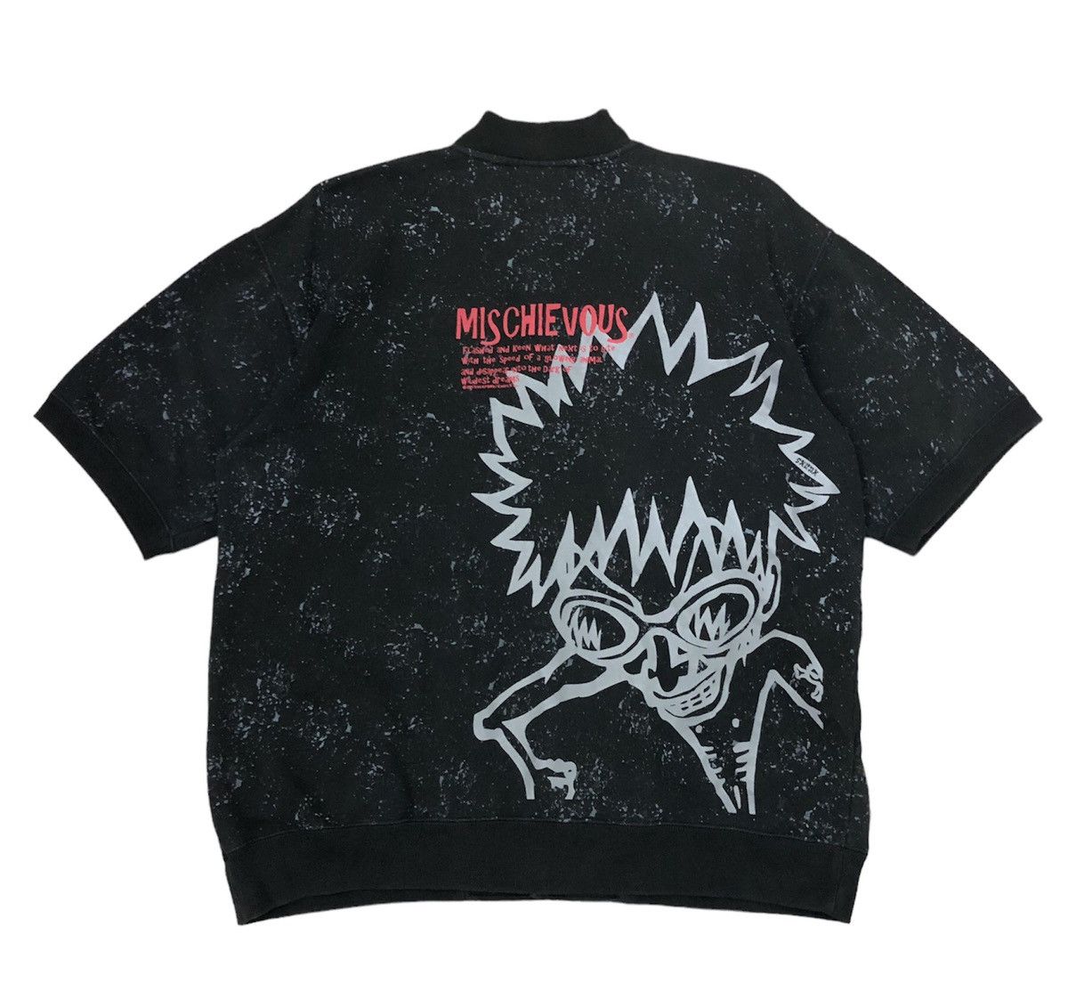 Cartoon Network Vintage Mischievous Skunk Short Sleeve Button Up Sweater Size US L / EU 52-54 / 3 - 2 Thumbnail