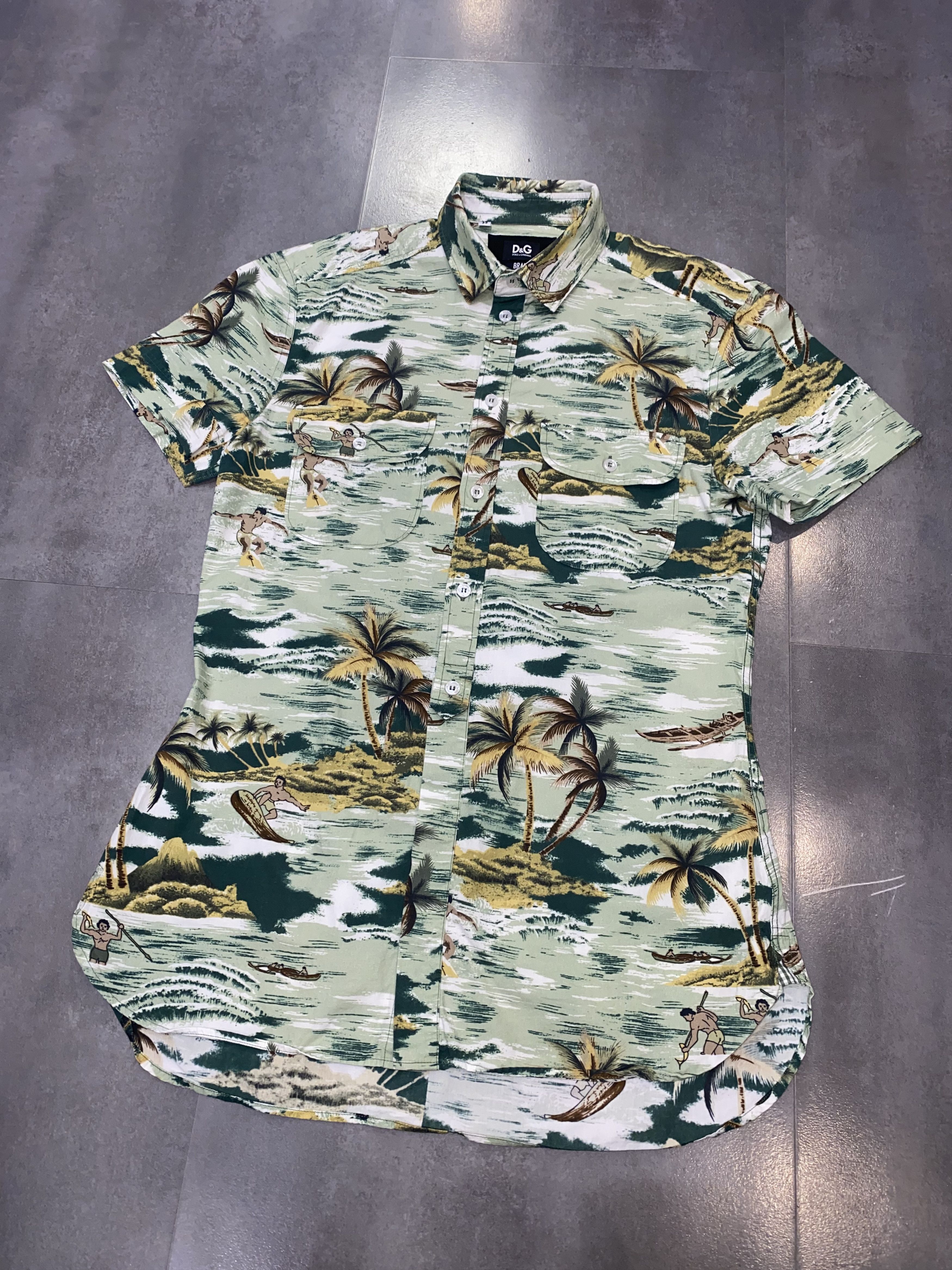 Dolce & Gabbana Dolce & Gabbana Hawaiian Shortsleeve Button Up Shirt Size US S / EU 44-46 / 1 - 10 Thumbnail