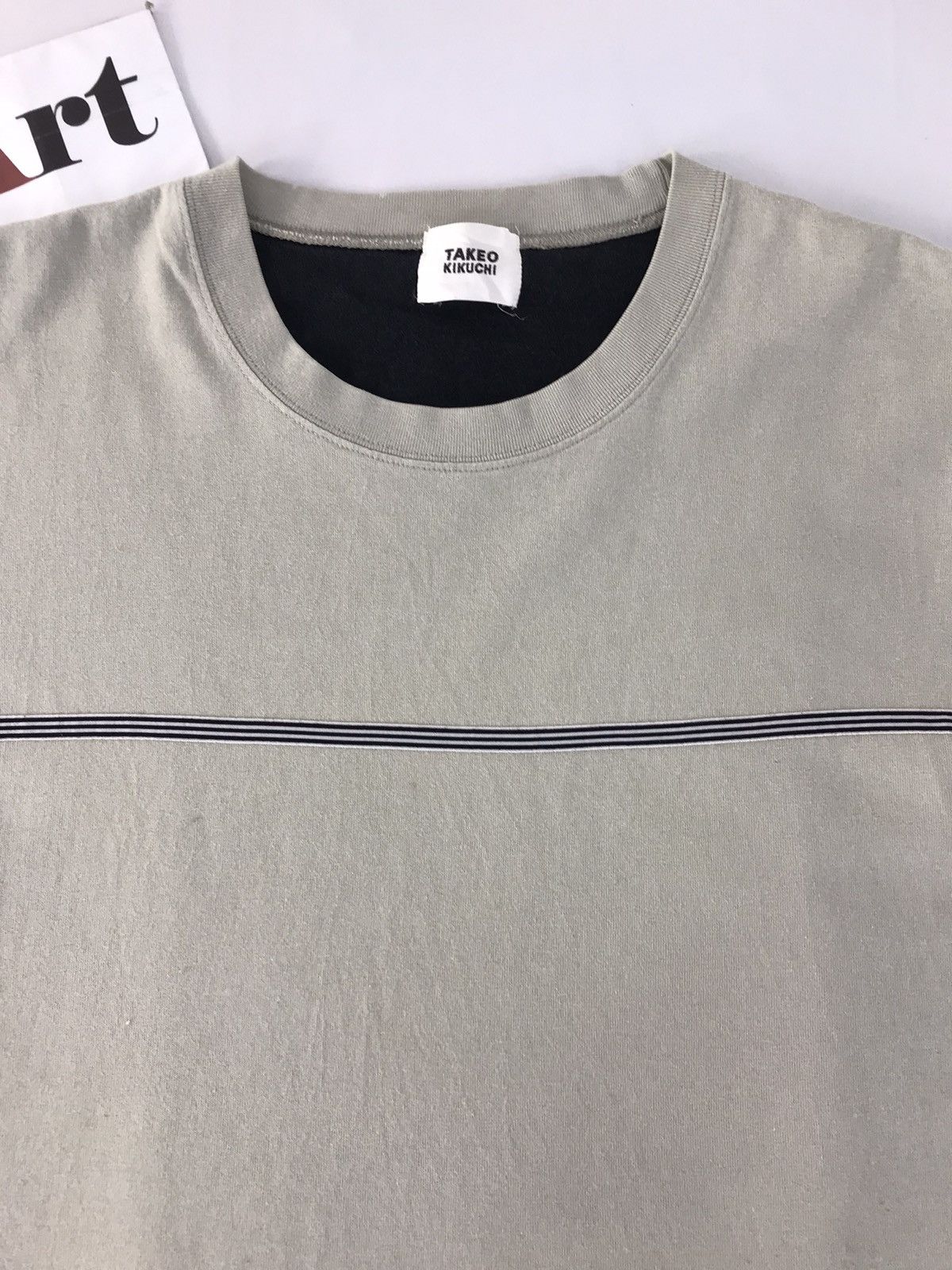 Japanese Brand × Takeo Kikuchi Vtg Takeo Kikuchi Japanese Brand Design Striped Tee Size US M / EU 48-50 / 2 - 5 Thumbnail