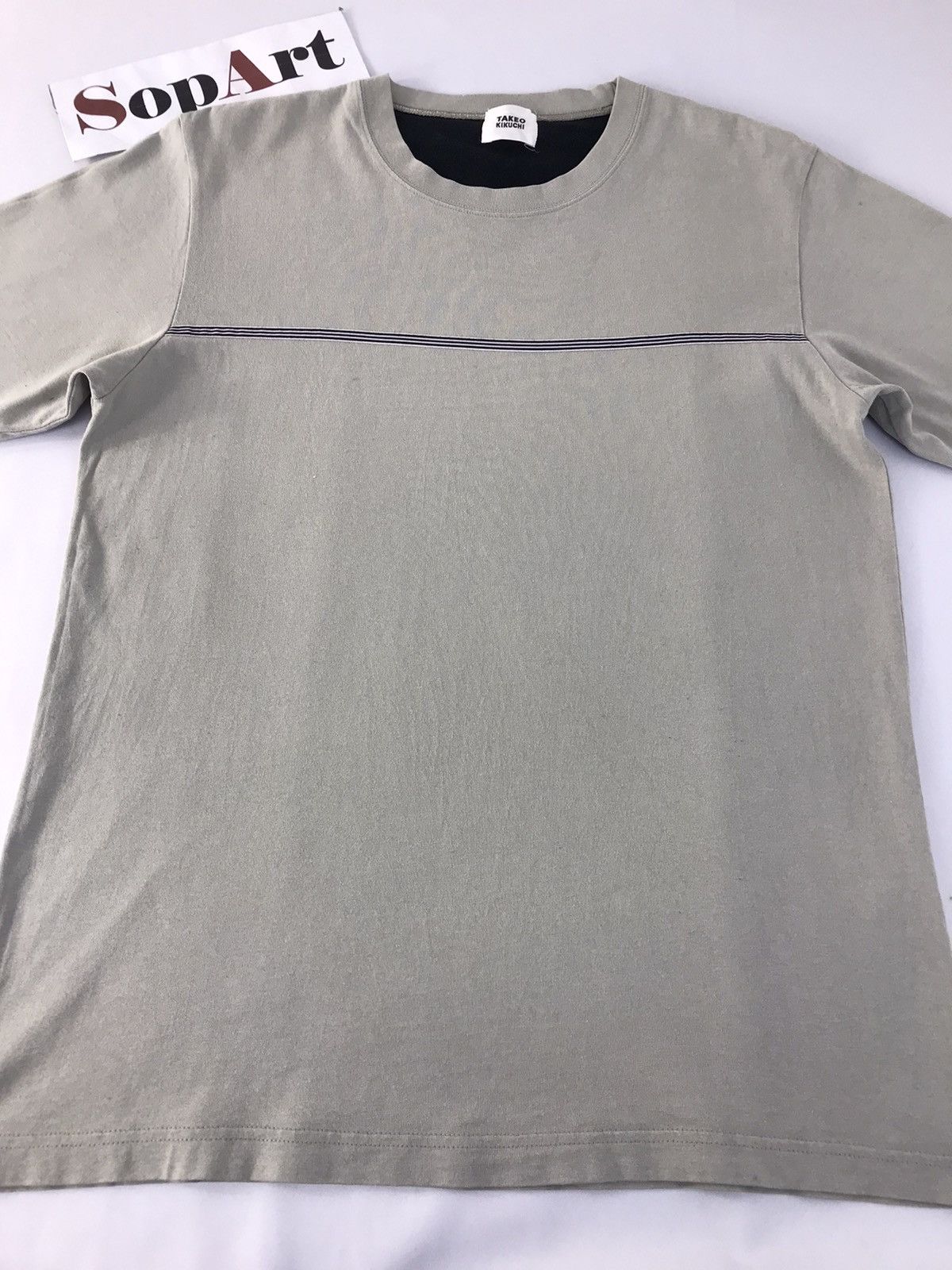 Japanese Brand × Takeo Kikuchi Vtg Takeo Kikuchi Japanese Brand Design Striped Tee Size US M / EU 48-50 / 2 - 3 Thumbnail