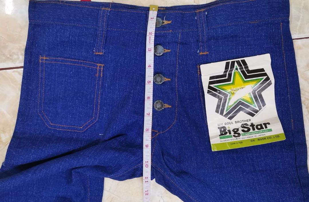 Japanese Brand Vintage bell bottom Jeans Six Star Japanese brand Size US 33 - 6 Thumbnail