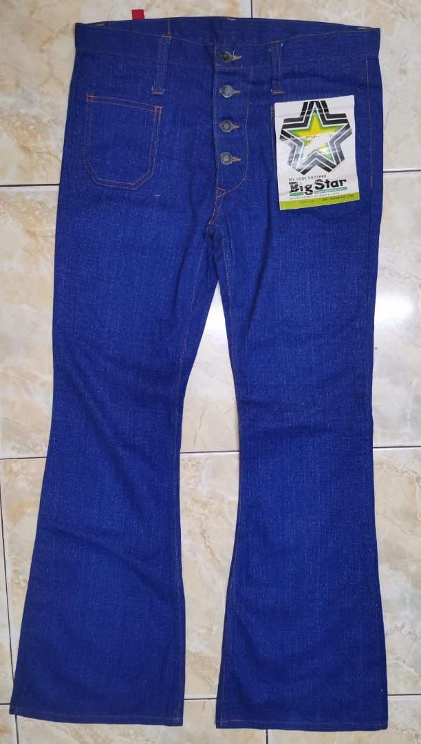Japanese Brand Vintage bell bottom Jeans Six Star Japanese brand Size US 33 - 1 Thumbnail