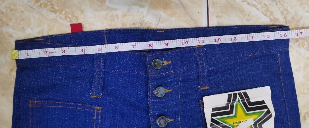 Japanese Brand Vintage bell bottom Jeans Six Star Japanese brand Size US 33 - 10 Thumbnail