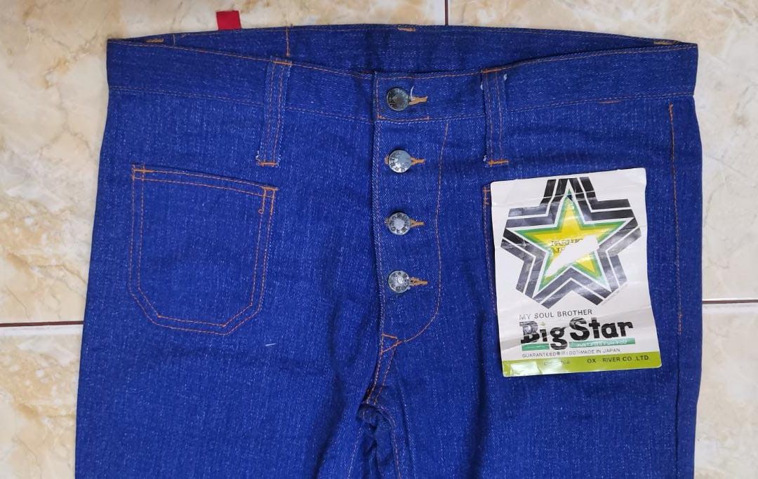 Japanese Brand Vintage bell bottom Jeans Six Star Japanese brand Size US 33 - 3 Thumbnail