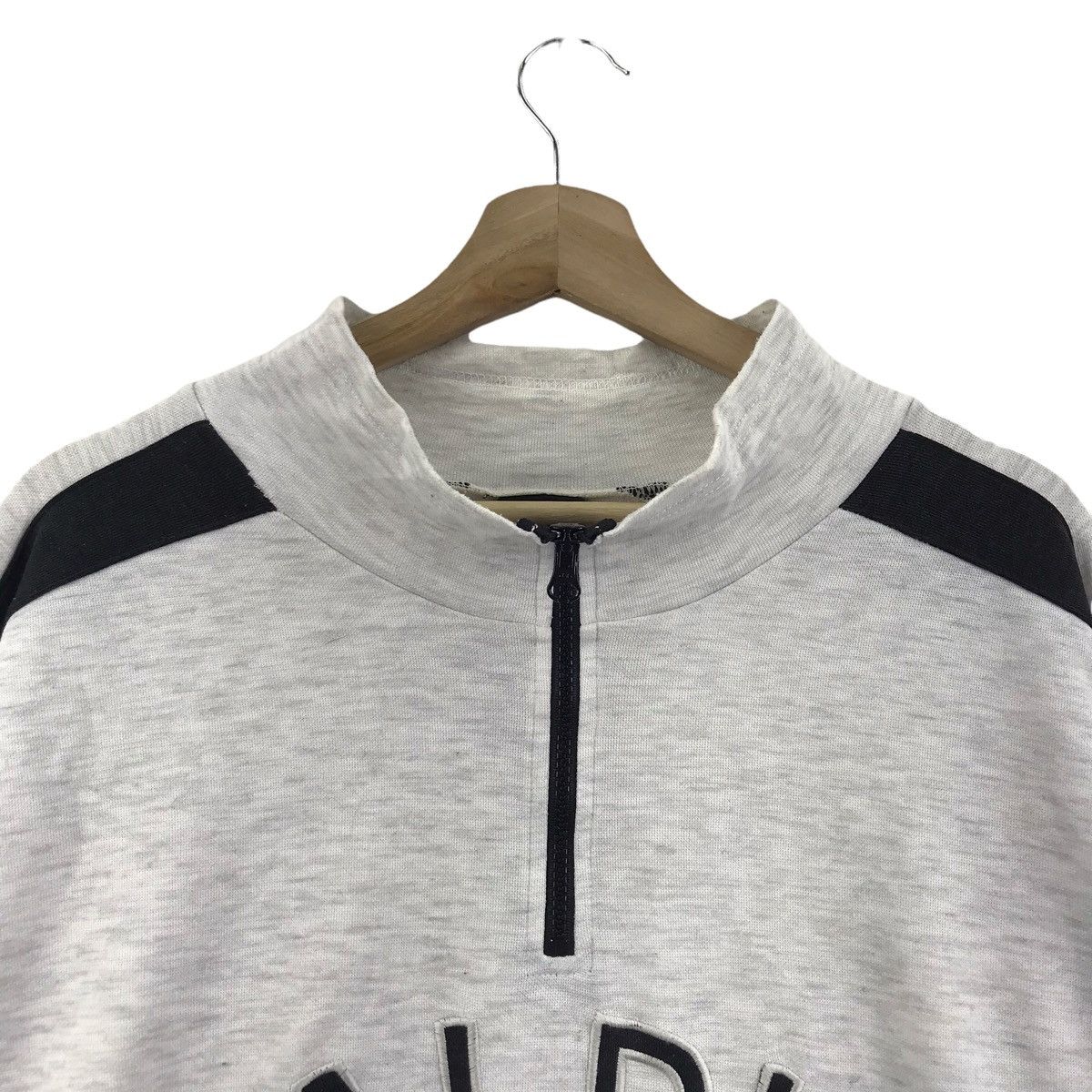 Vintage SPALDING SPORT US Champion Half Zipper White Sweatshirt Size US L / EU 52-54 / 3 - 2 Thumbnail
