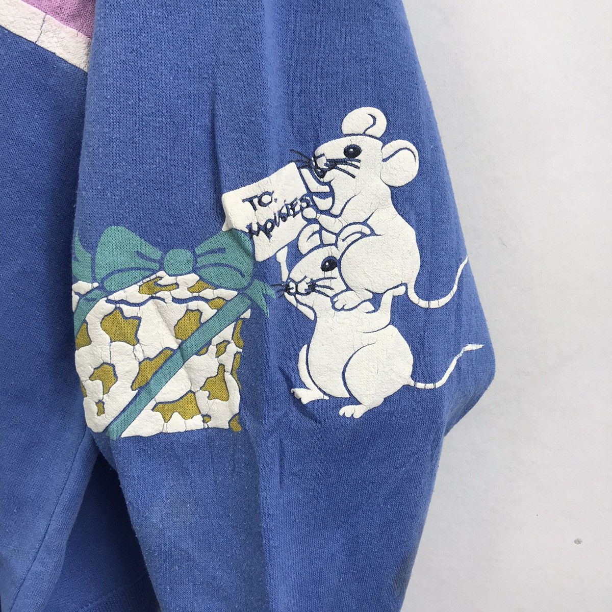 Vintage Vintage SPUMONI By FRANKO Cat and Mouse Blue Sweatshirt Size US M / EU 48-50 / 2 - 4 Thumbnail
