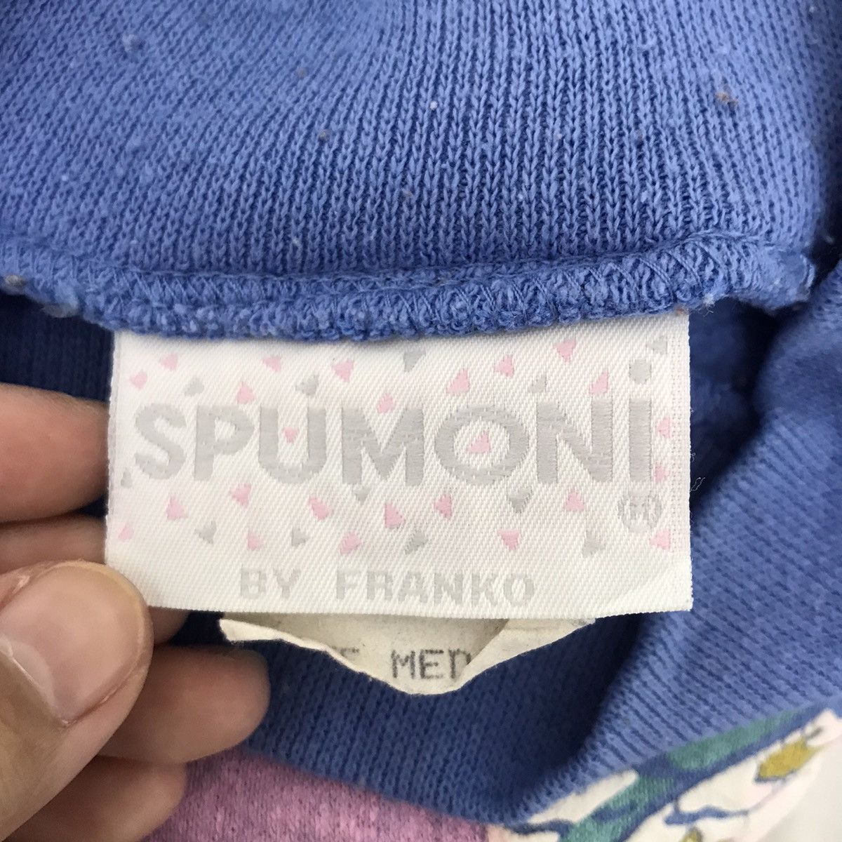 Vintage Vintage SPUMONI By FRANKO Cat and Mouse Blue Sweatshirt Size US M / EU 48-50 / 2 - 5 Thumbnail