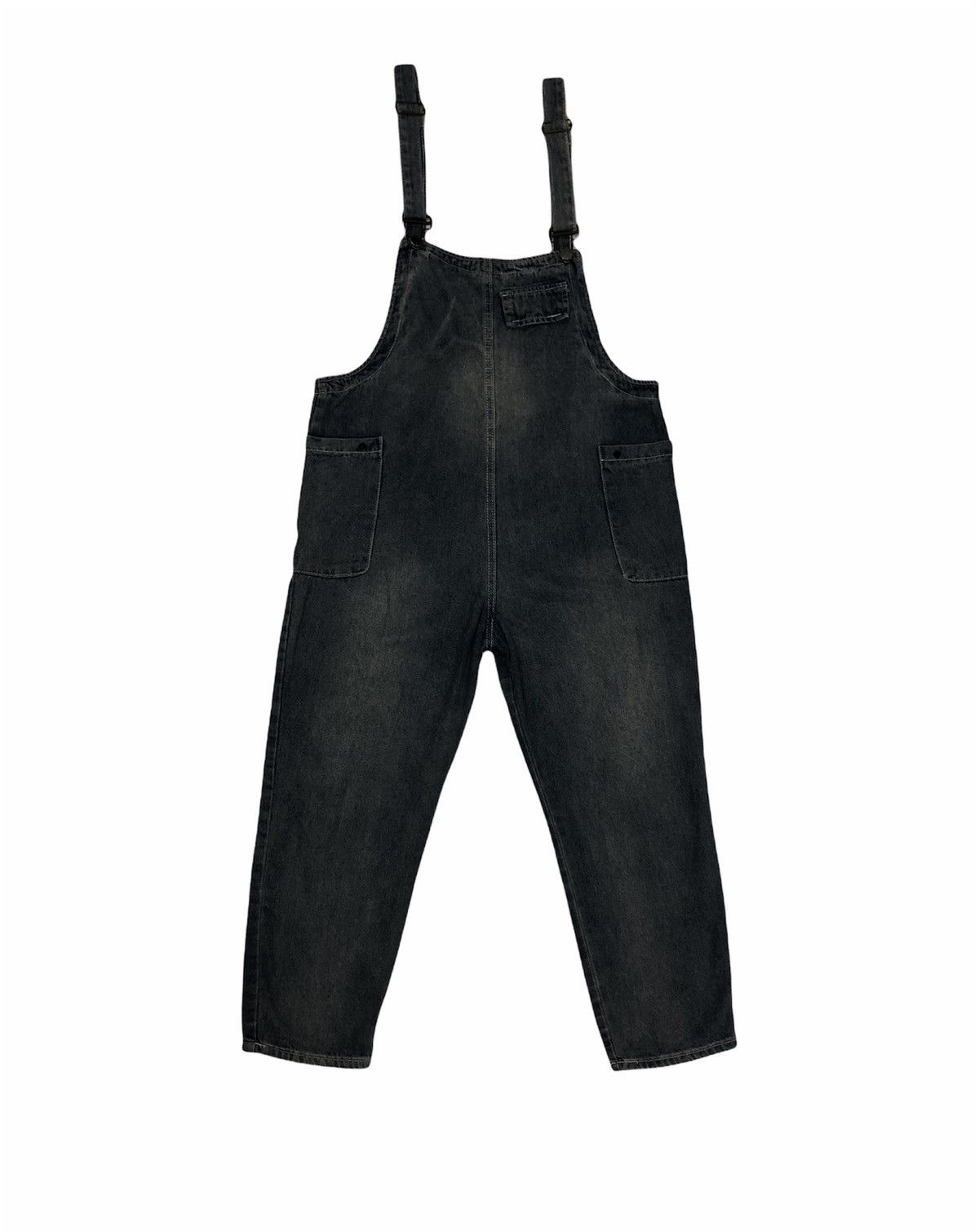 Japanese Brand × Vintage Vintage Y2K Style Black Denim Overalls – Size L Size US 39 - 1 Thumbnail
