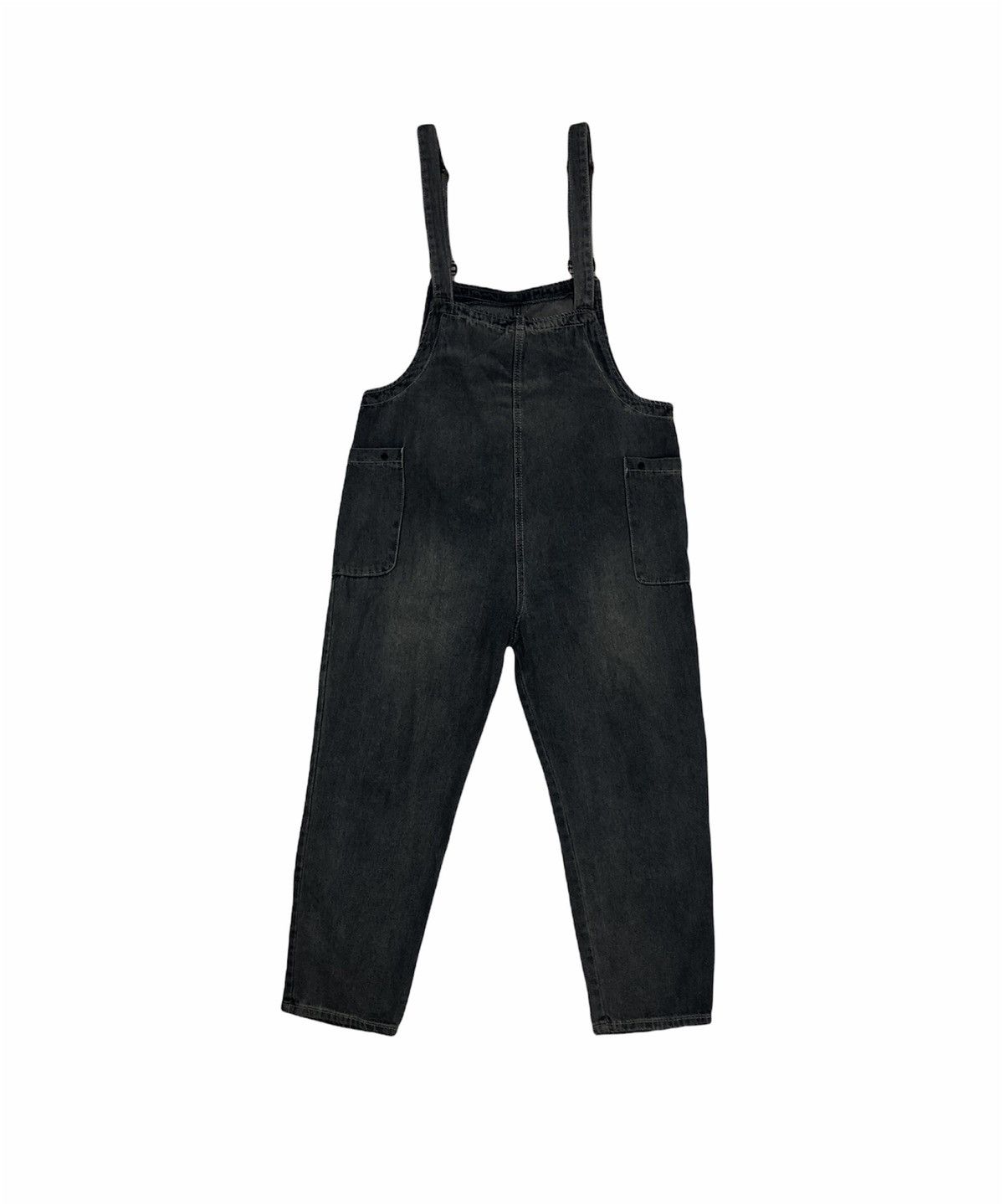 Japanese Brand × Vintage Vintage Y2K Style Black Denim Overalls – Size L Size US 39 - 2 Thumbnail